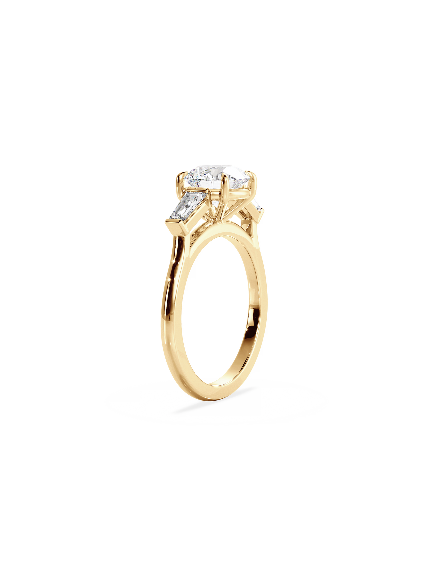 2 CT Round Three Stones Lab Grown Diamond Engagement Ring
