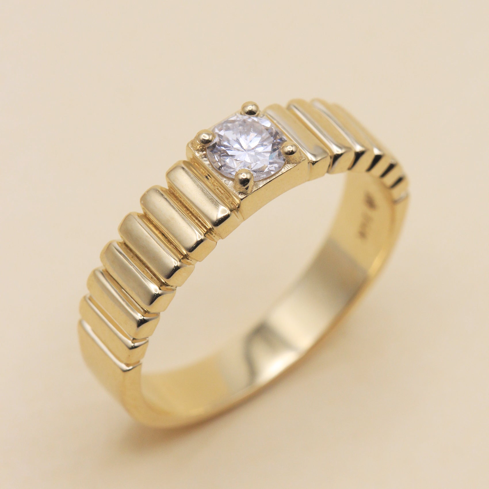 2 CT Round Three Stones Lab Grown Diamond Engagement Ring