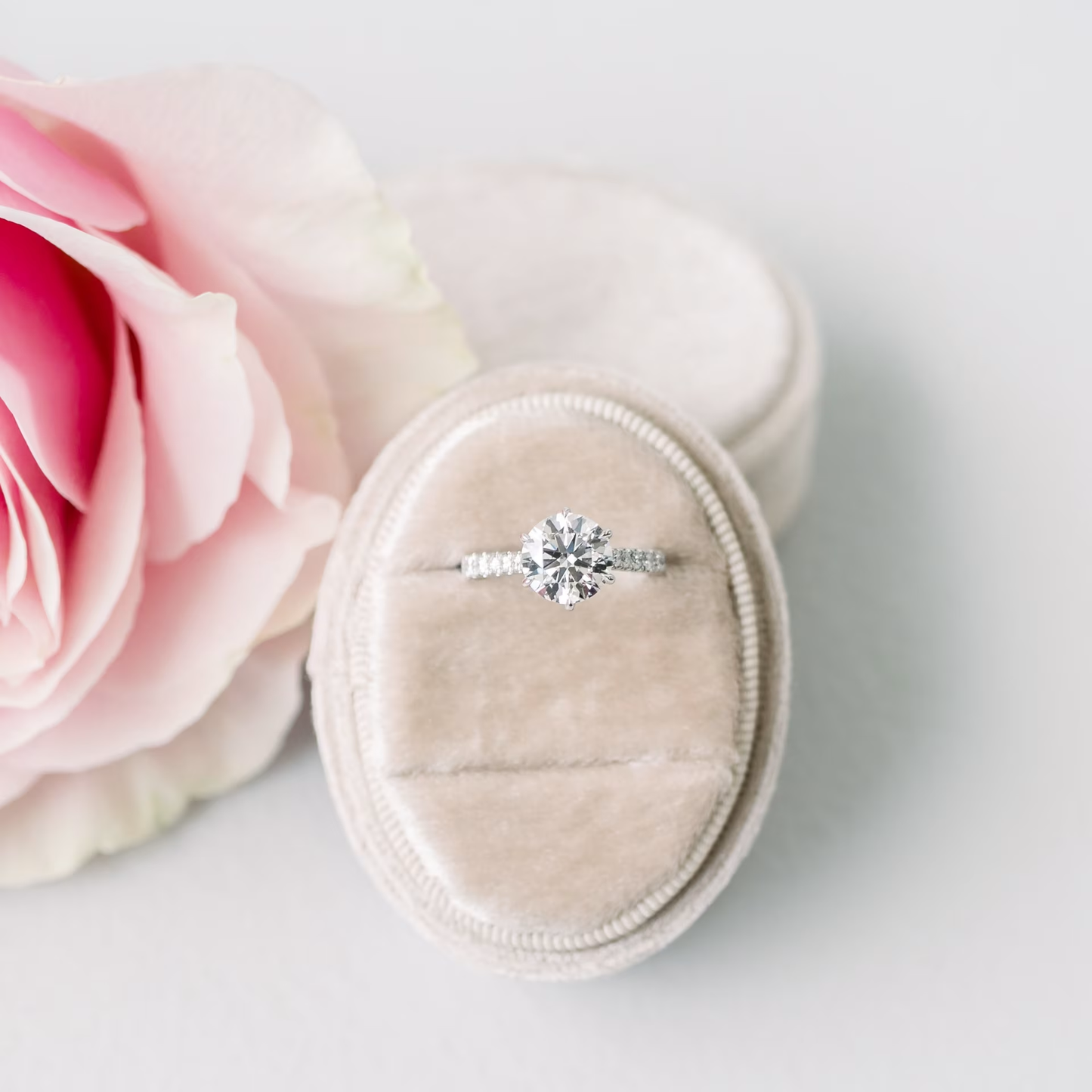 Marquise Cut Cluster Styled Lab Grown Diamond Engagement Ring