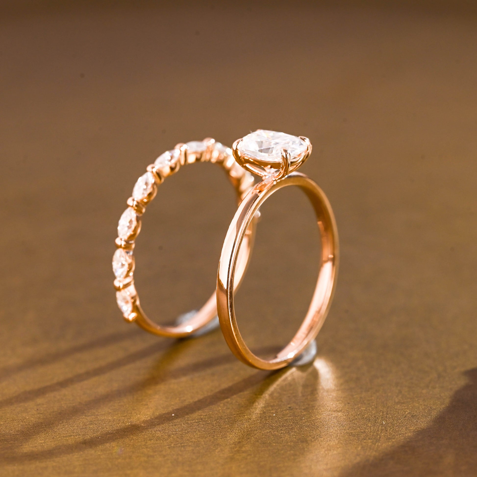 3.0 CT Round Pave Lab Grown Diamond Bridal Set