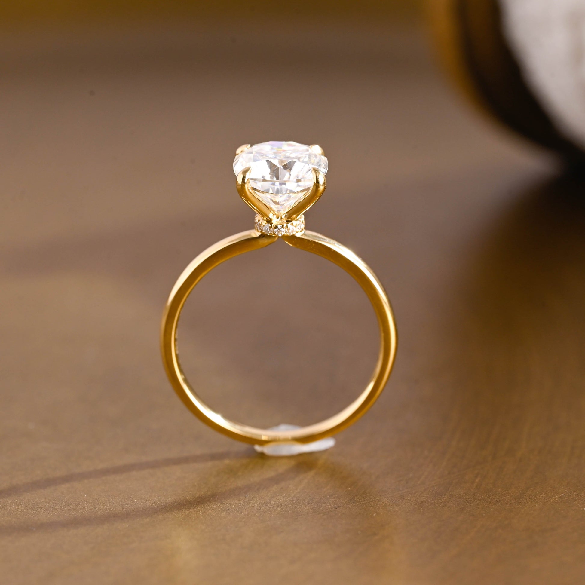 2 CT Round Three Stones Lab Grown Diamond Engagement Ring