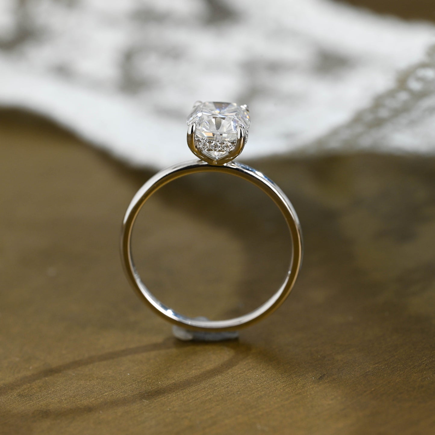 2 CT Round Three Stones Lab Grown Diamond Engagement Ring