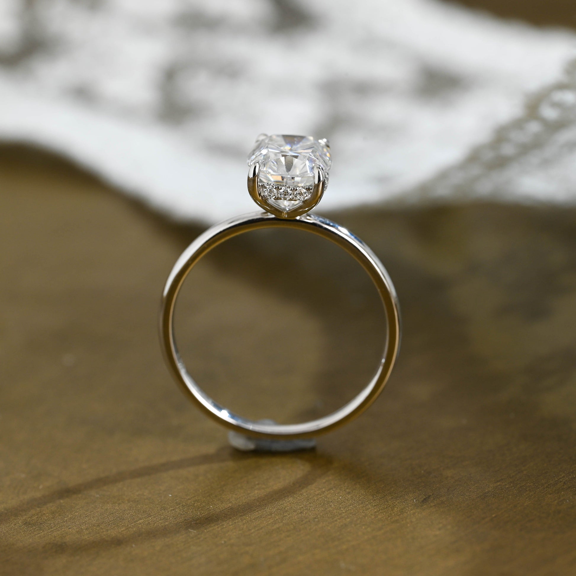 2 CT Round Three Stones Lab Grown Diamond Engagement Ring