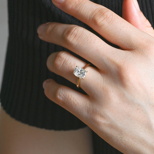2 CT Round Three Stones Lab Grown Diamond Engagement Ring