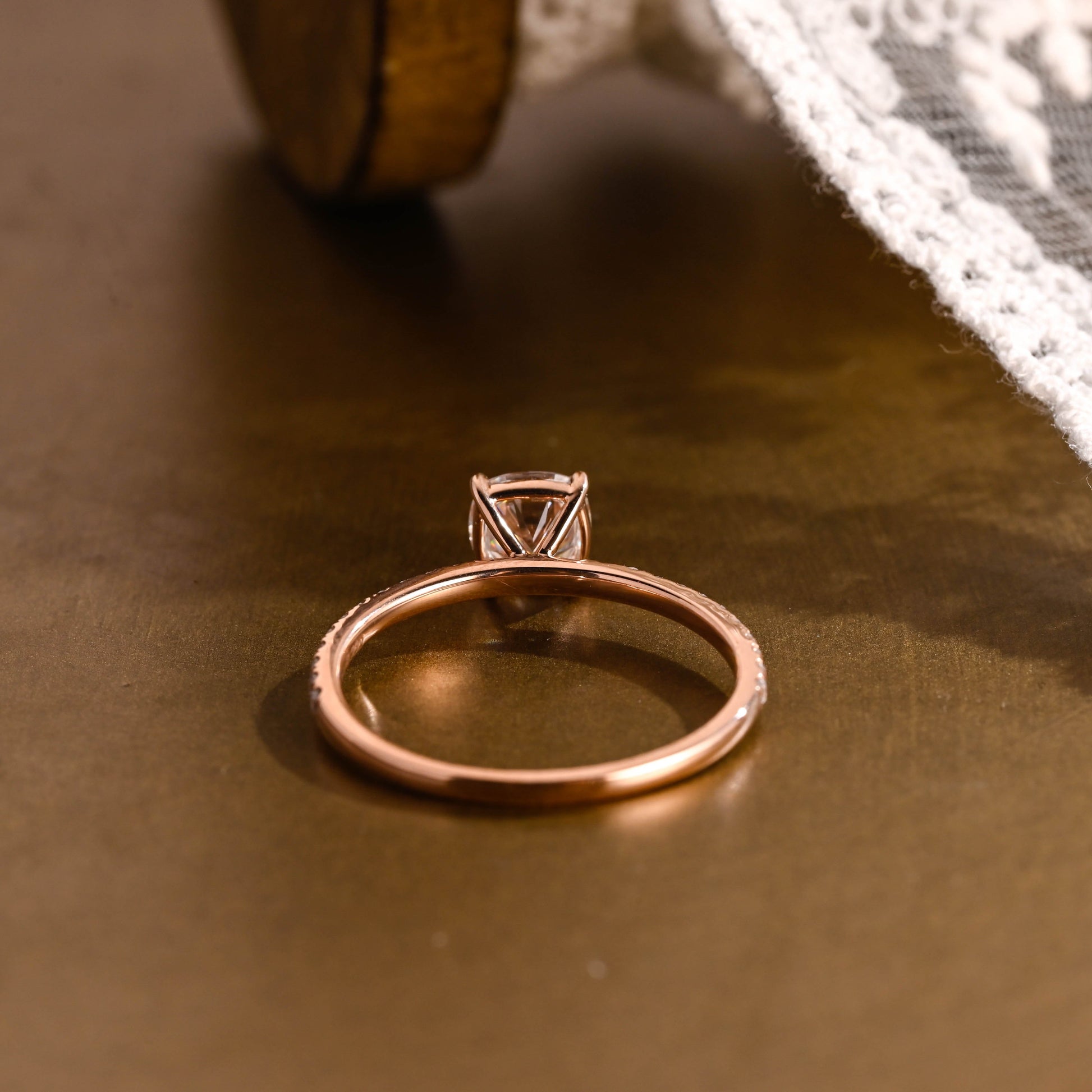 2 CT Round Three Stones Lab Grown Diamond Engagement Ring