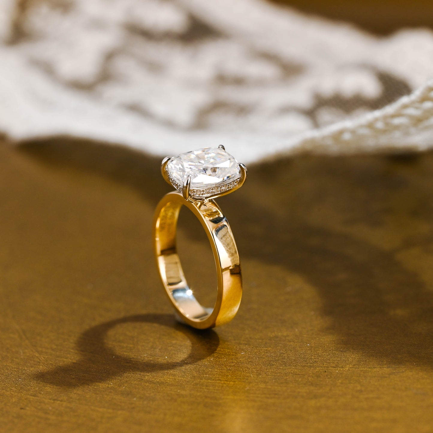 2 CT Round Three Stones Lab Grown Diamond Engagement Ring