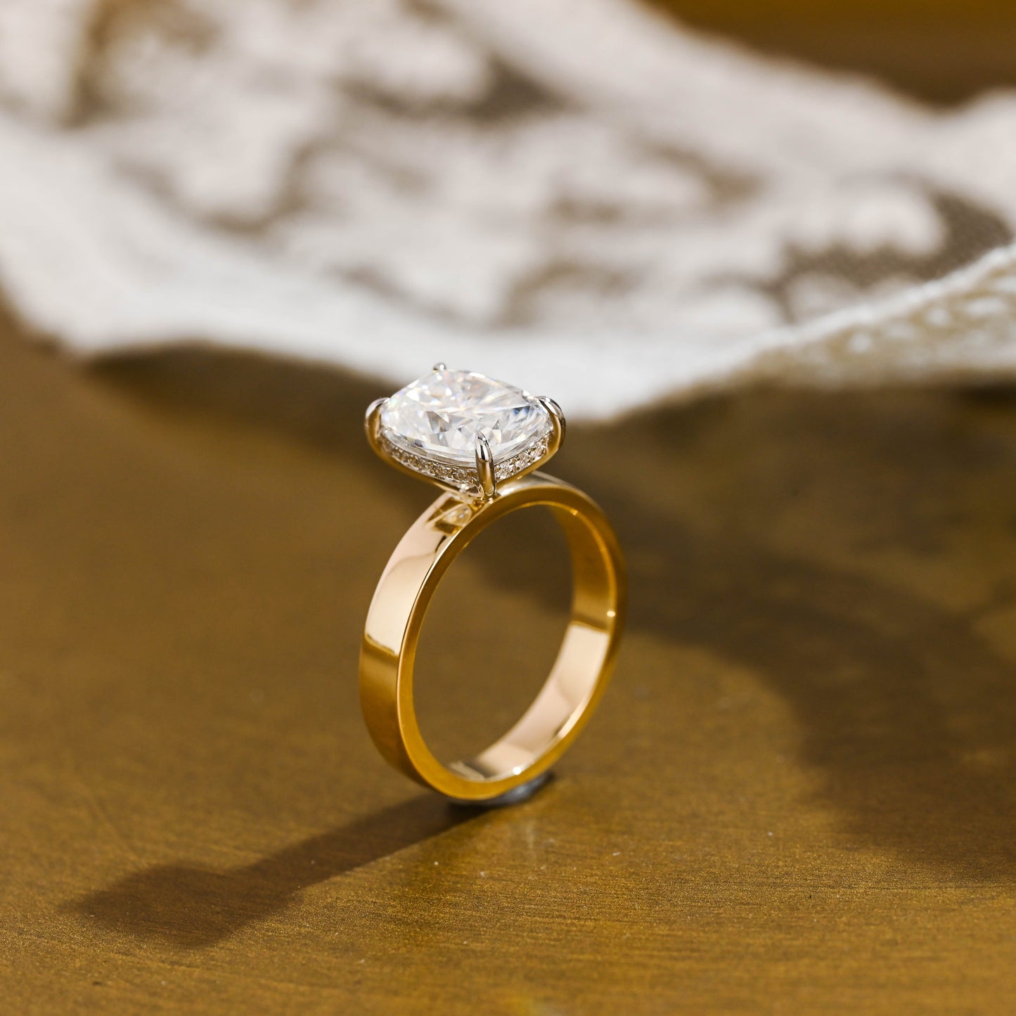 2 CT Round Three Stones Lab Grown Diamond Engagement Ring
