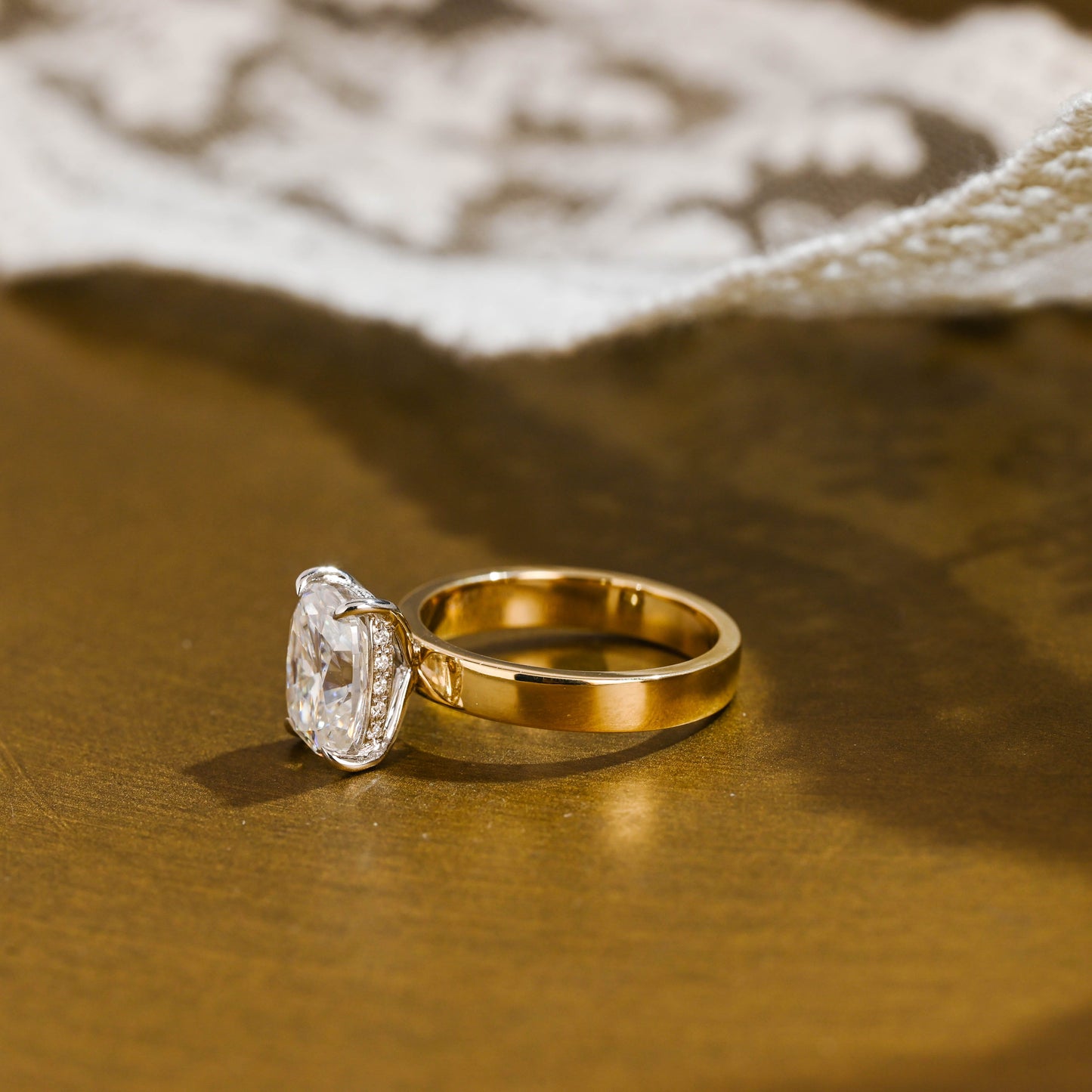 2 CT Round Three Stones Lab Grown Diamond Engagement Ring