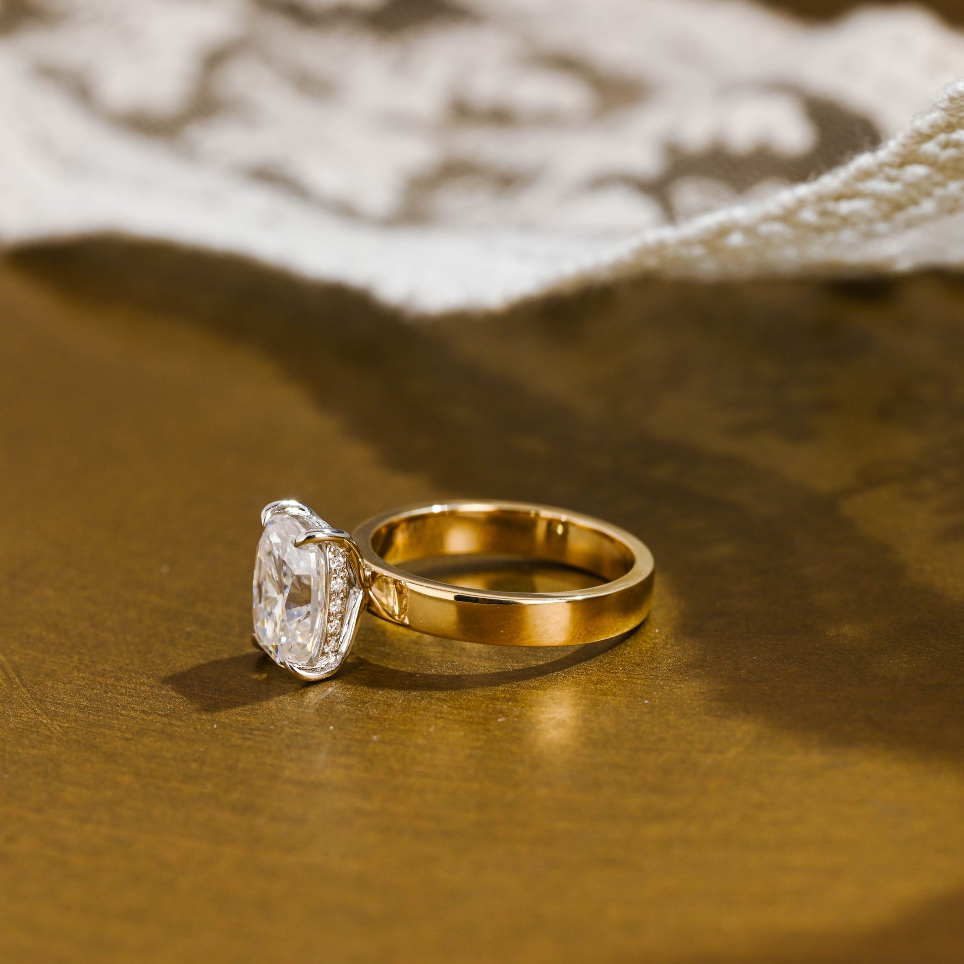 2 CT Round Three Stones Lab Grown Diamond Engagement Ring