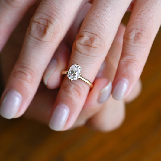2 CT Round Three Stones Lab Grown Diamond Engagement Ring