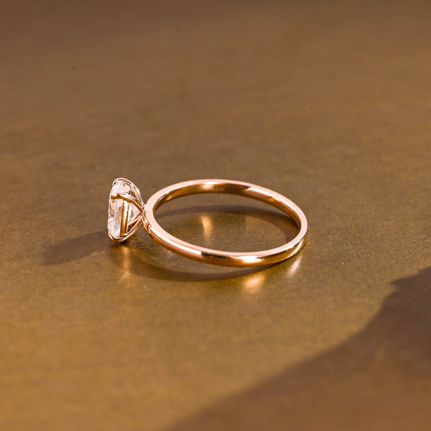 2 CT Round Three Stones Lab Grown Diamond Engagement Ring