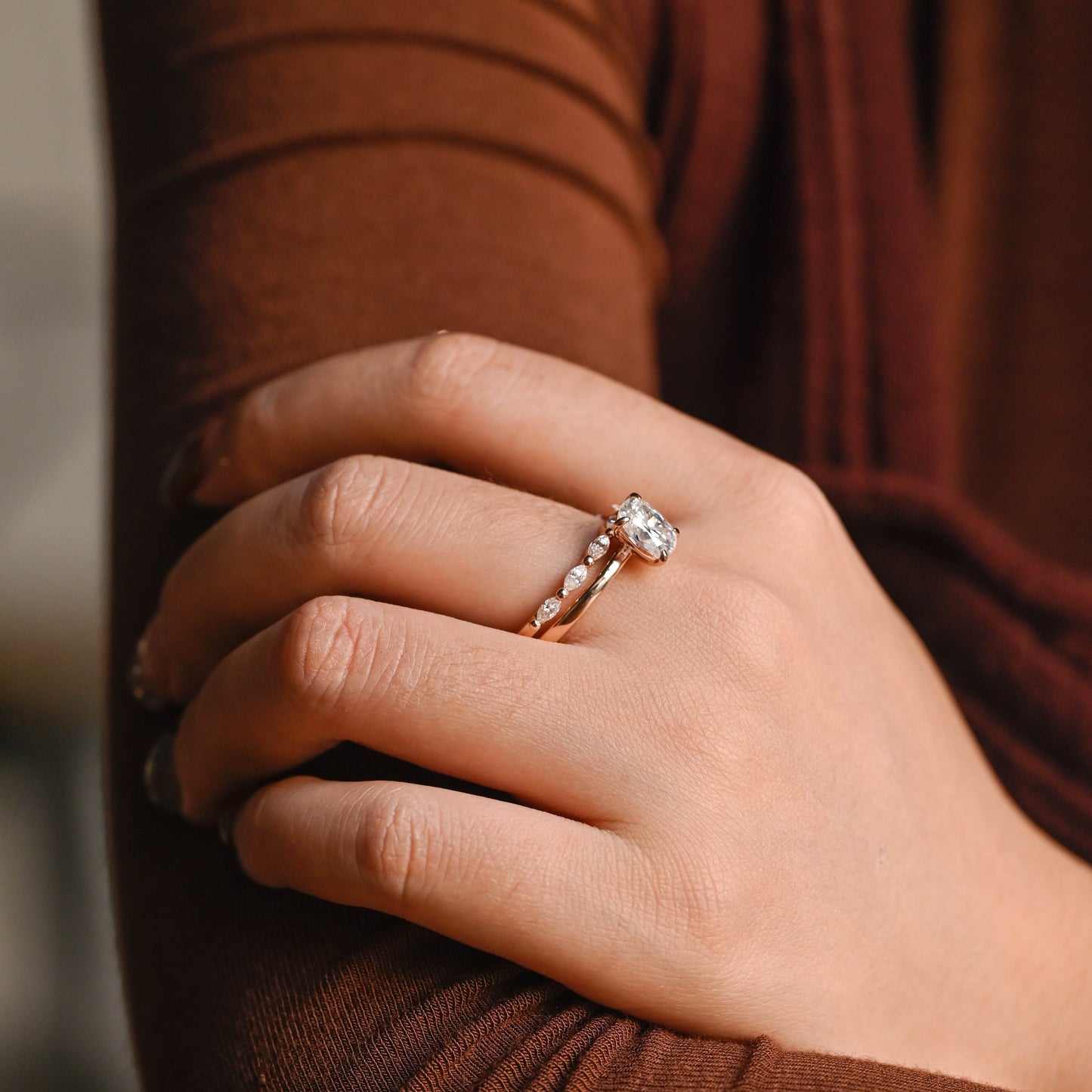 2 CT Round Three Stones Lab Grown Diamond Engagement Ring