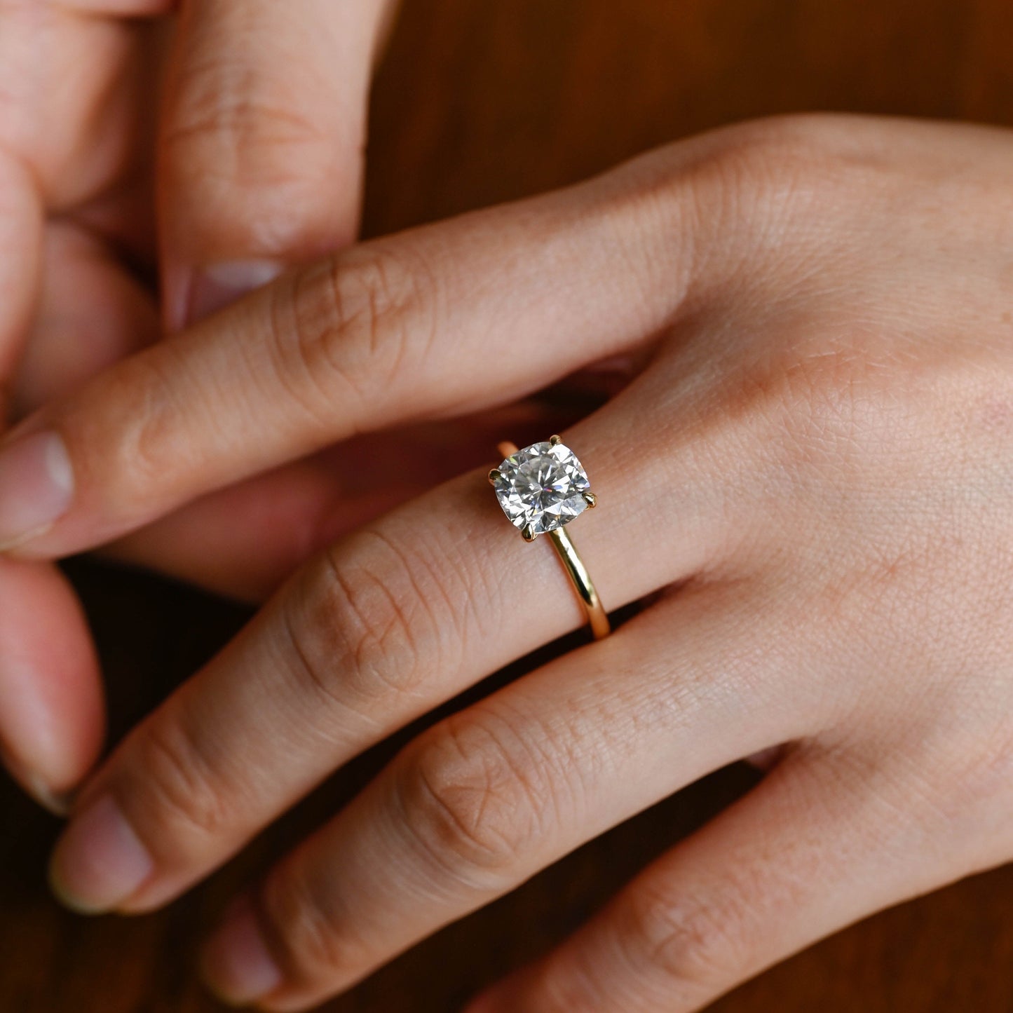 2 CT Round Three Stones Lab Grown Diamond Engagement Ring