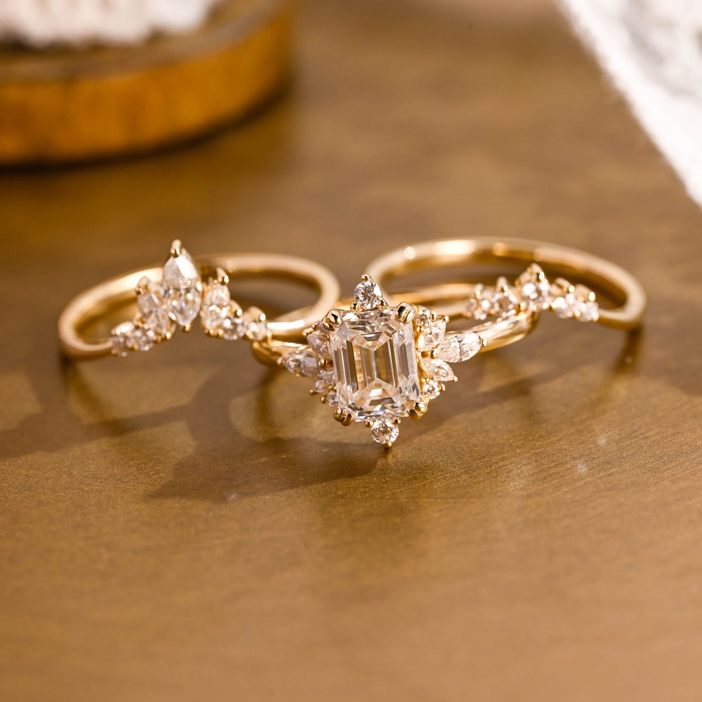 3.0 CT Round Pave Lab Grown Diamond Bridal Set