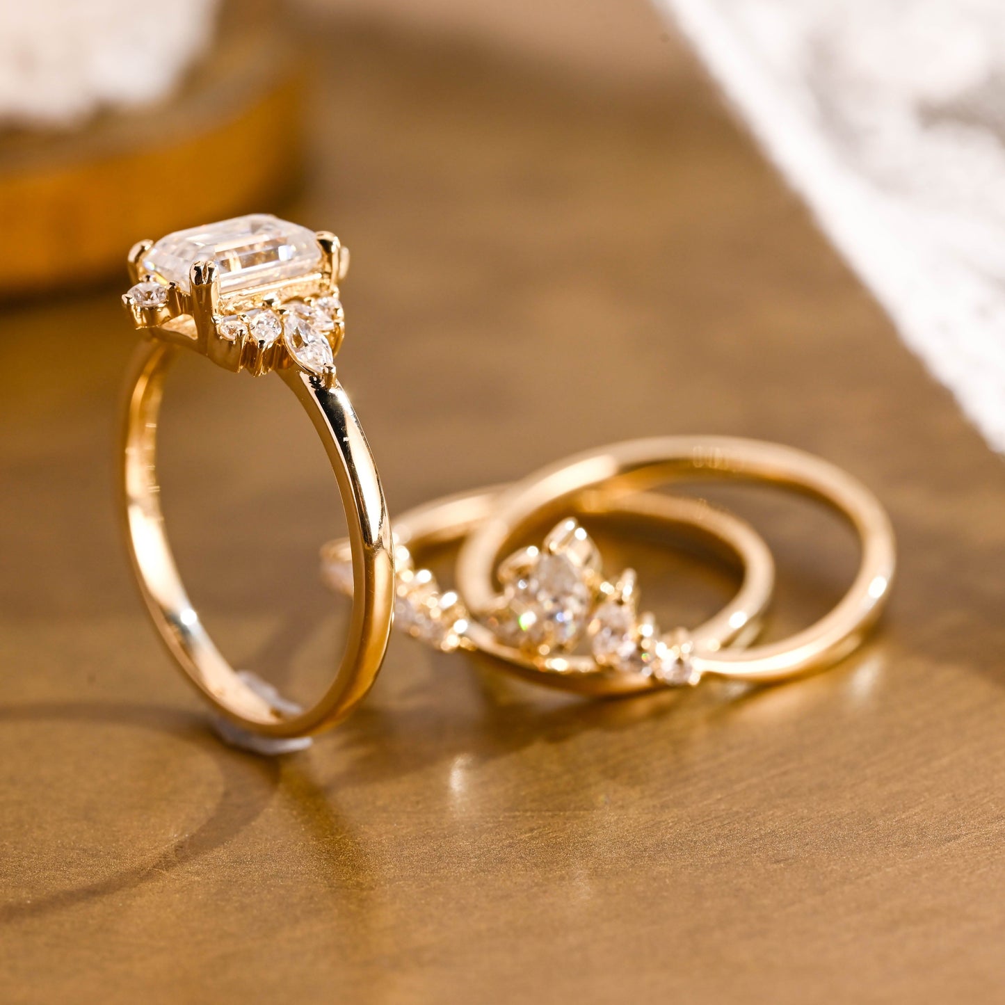 3.0 CT Round Pave Lab Grown Diamond Bridal Set