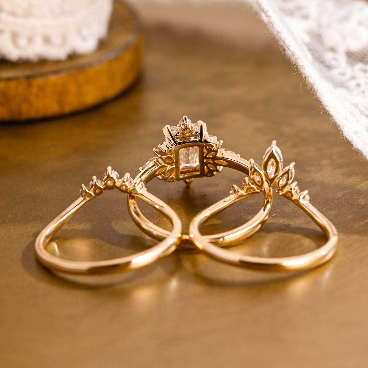 3.0 CT Round Pave Lab Grown Diamond Bridal Set