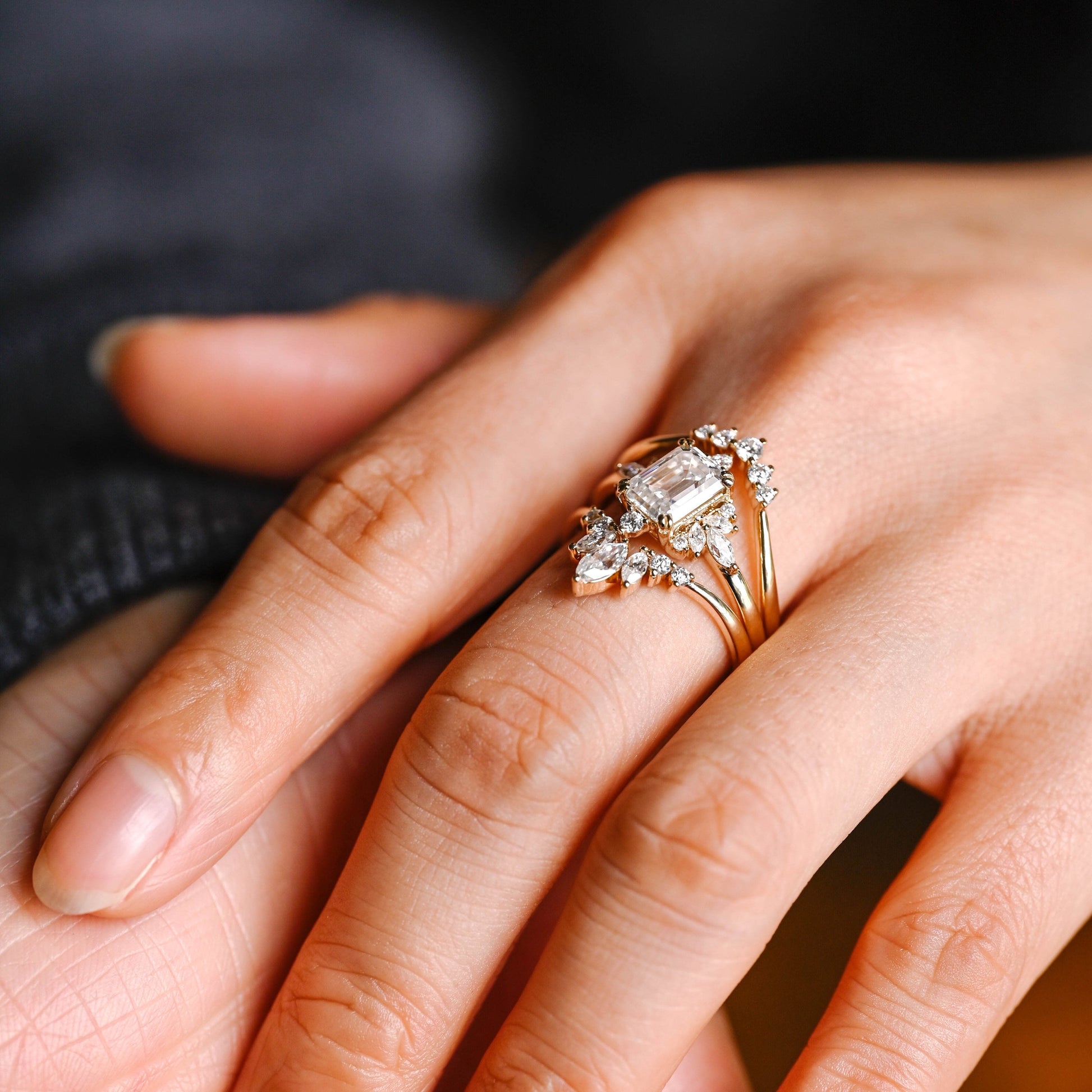 3.0 CT Round Pave Lab Grown Diamond Bridal Set