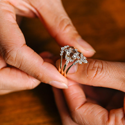 3.0 CT Round Pave Lab Grown Diamond Bridal Set