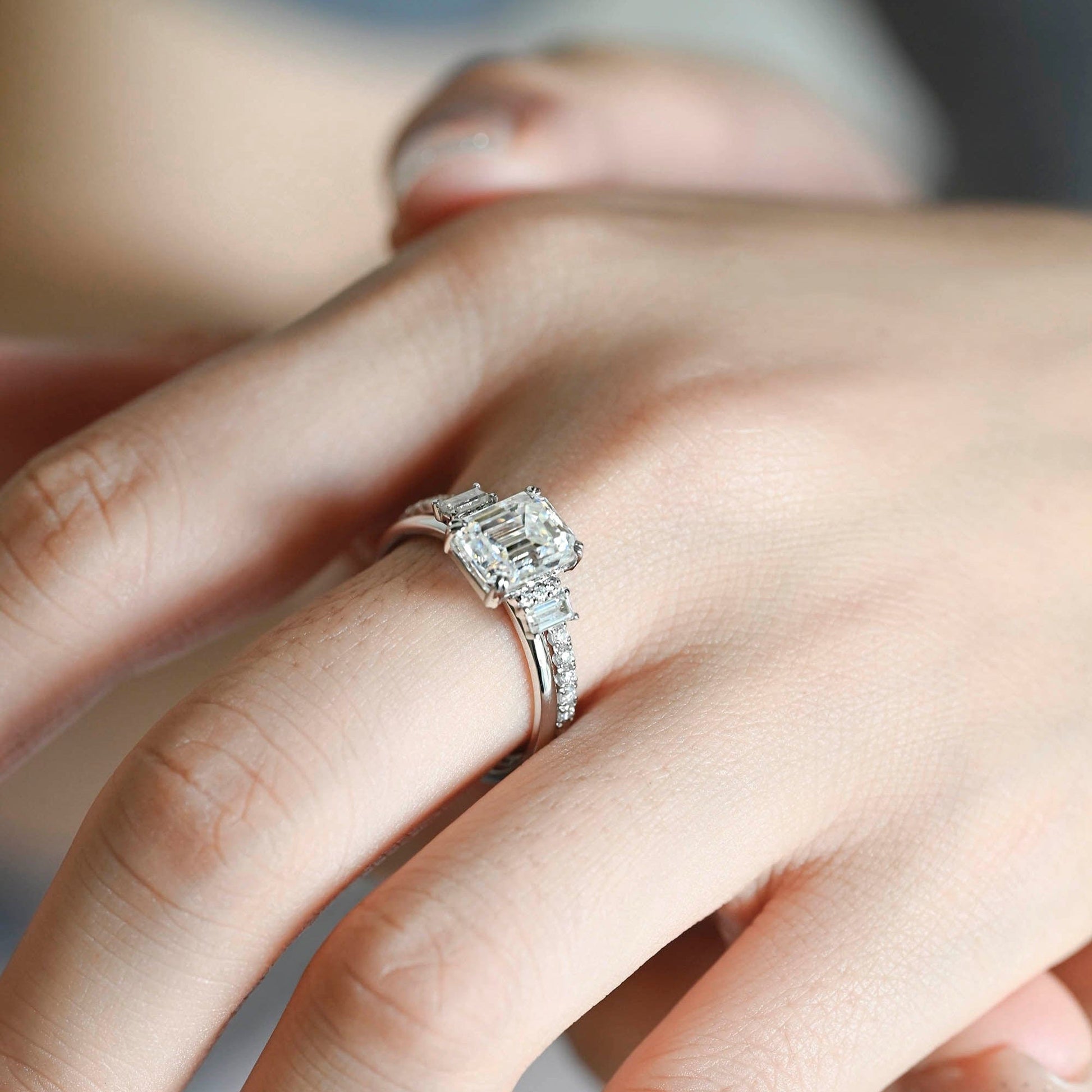 3.0 CT Round Pave Lab Grown Diamond Bridal Set