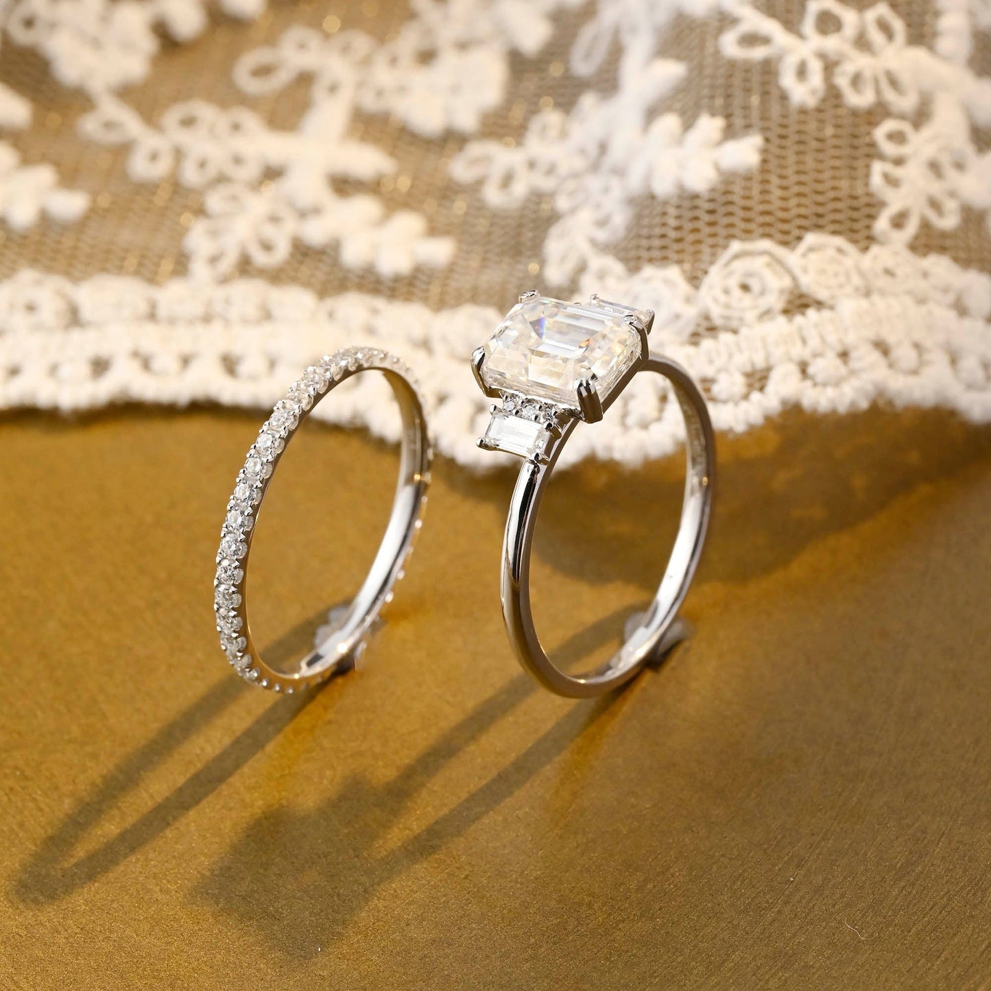 3.0 CT Round Pave Lab Grown Diamond Bridal Set