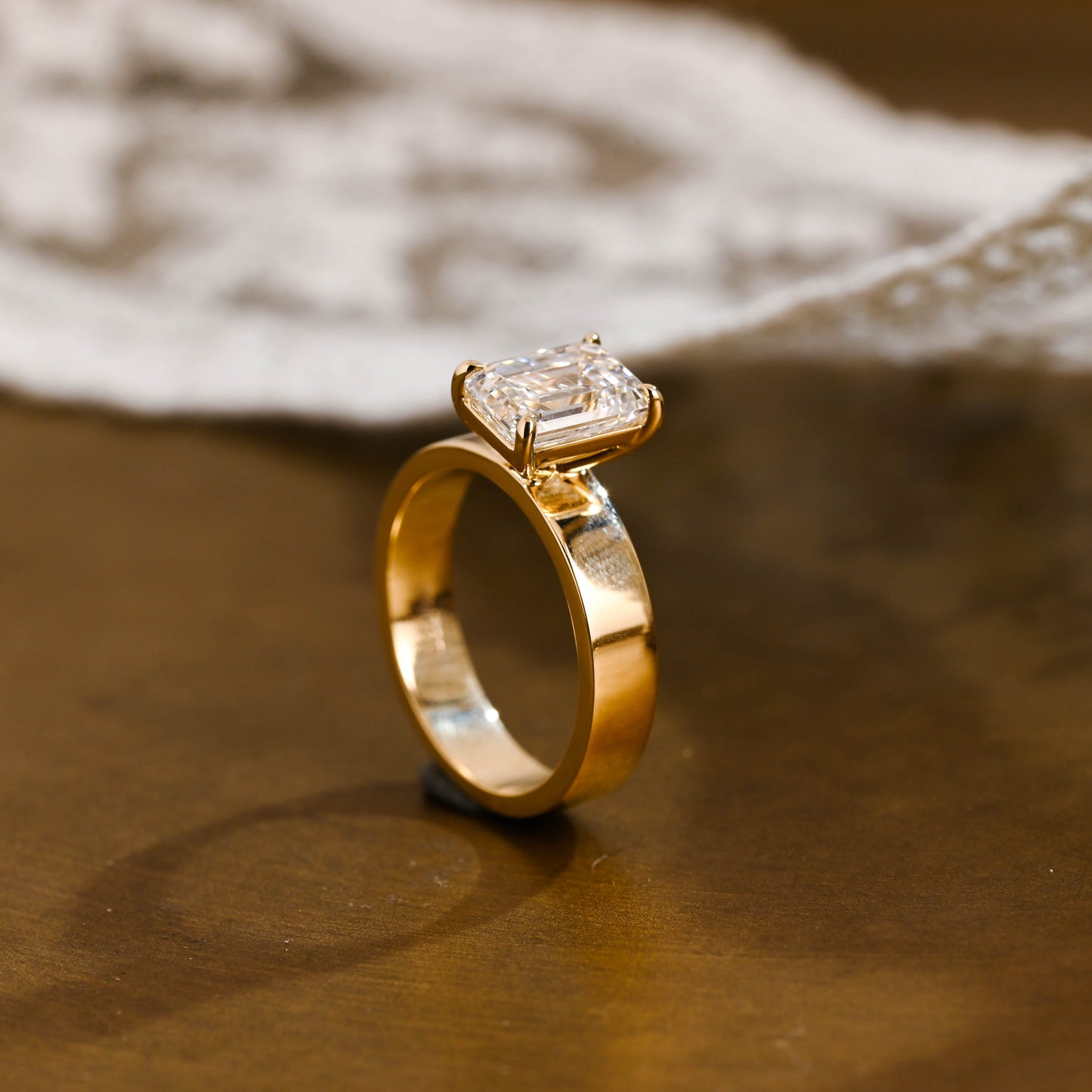 2 CT Round Three Stones Lab Grown Diamond Engagement Ring