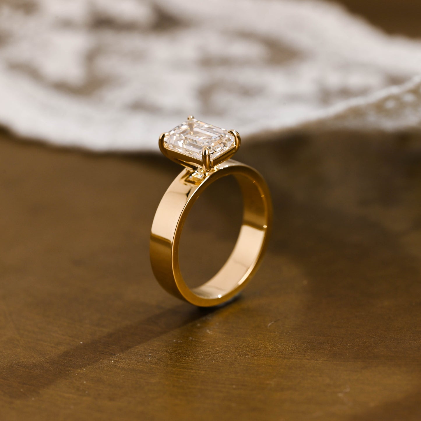 2 CT Round Three Stones Lab Grown Diamond Engagement Ring