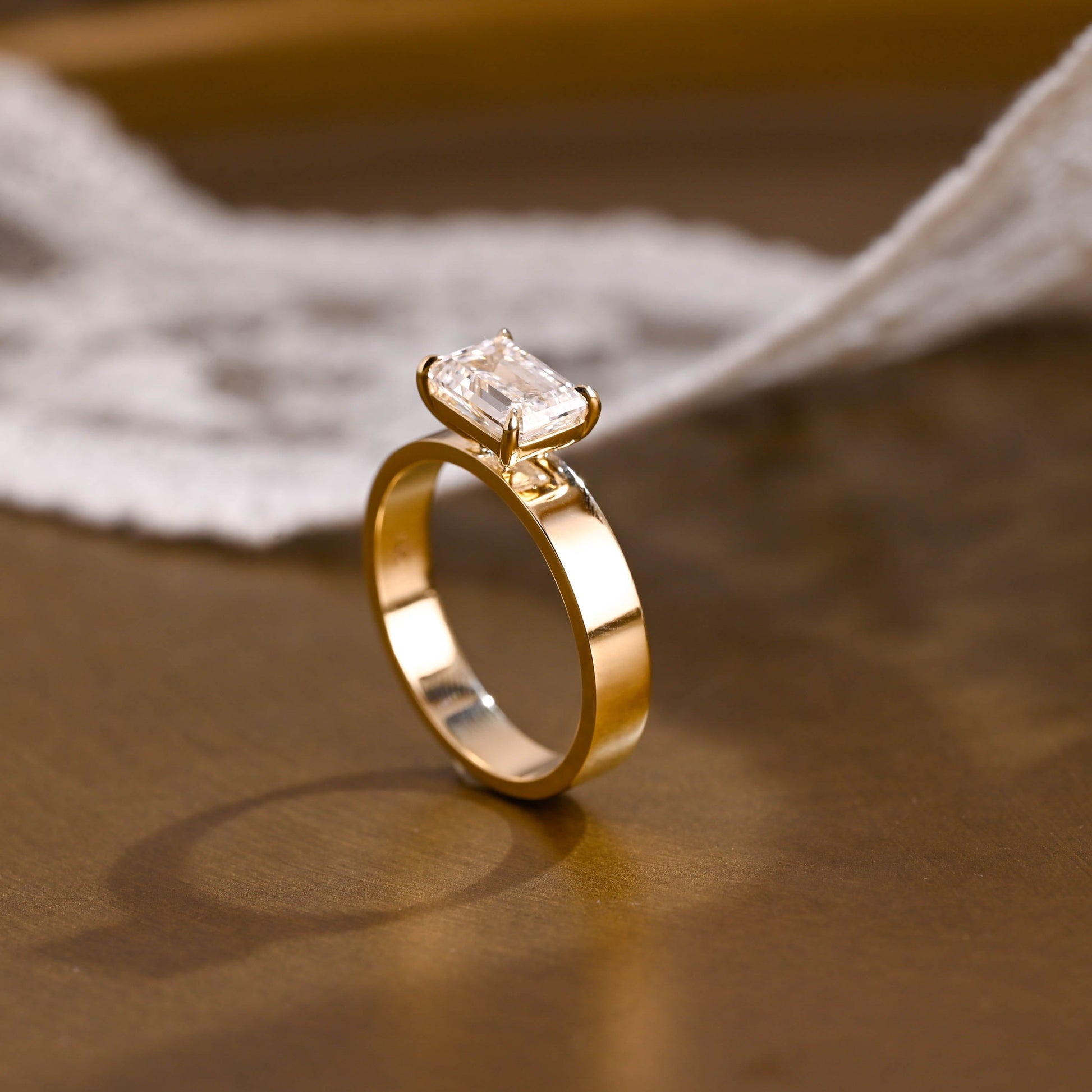 2 CT Round Three Stones Lab Grown Diamond Engagement Ring