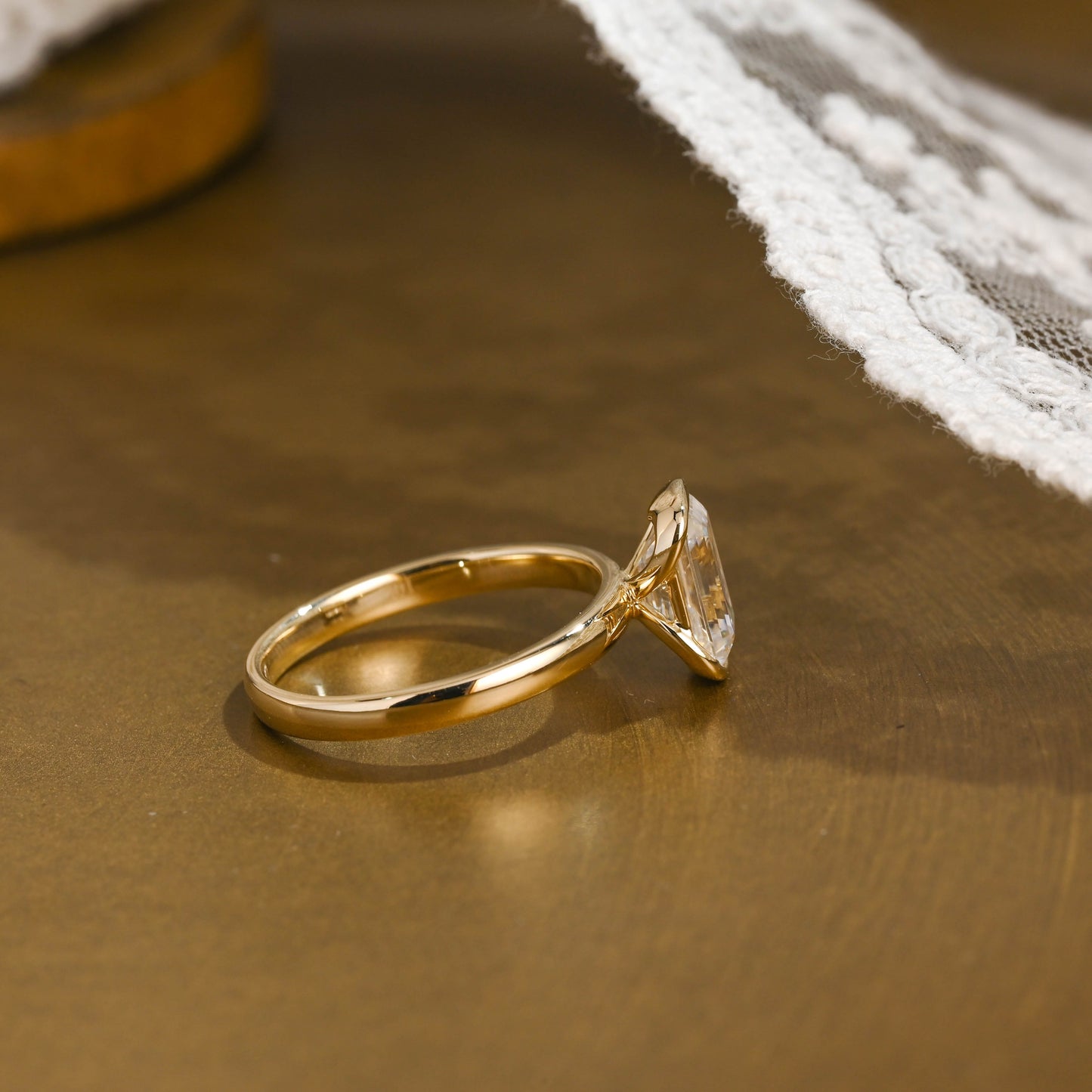 2 CT Round Three Stones Lab Grown Diamond Engagement Ring