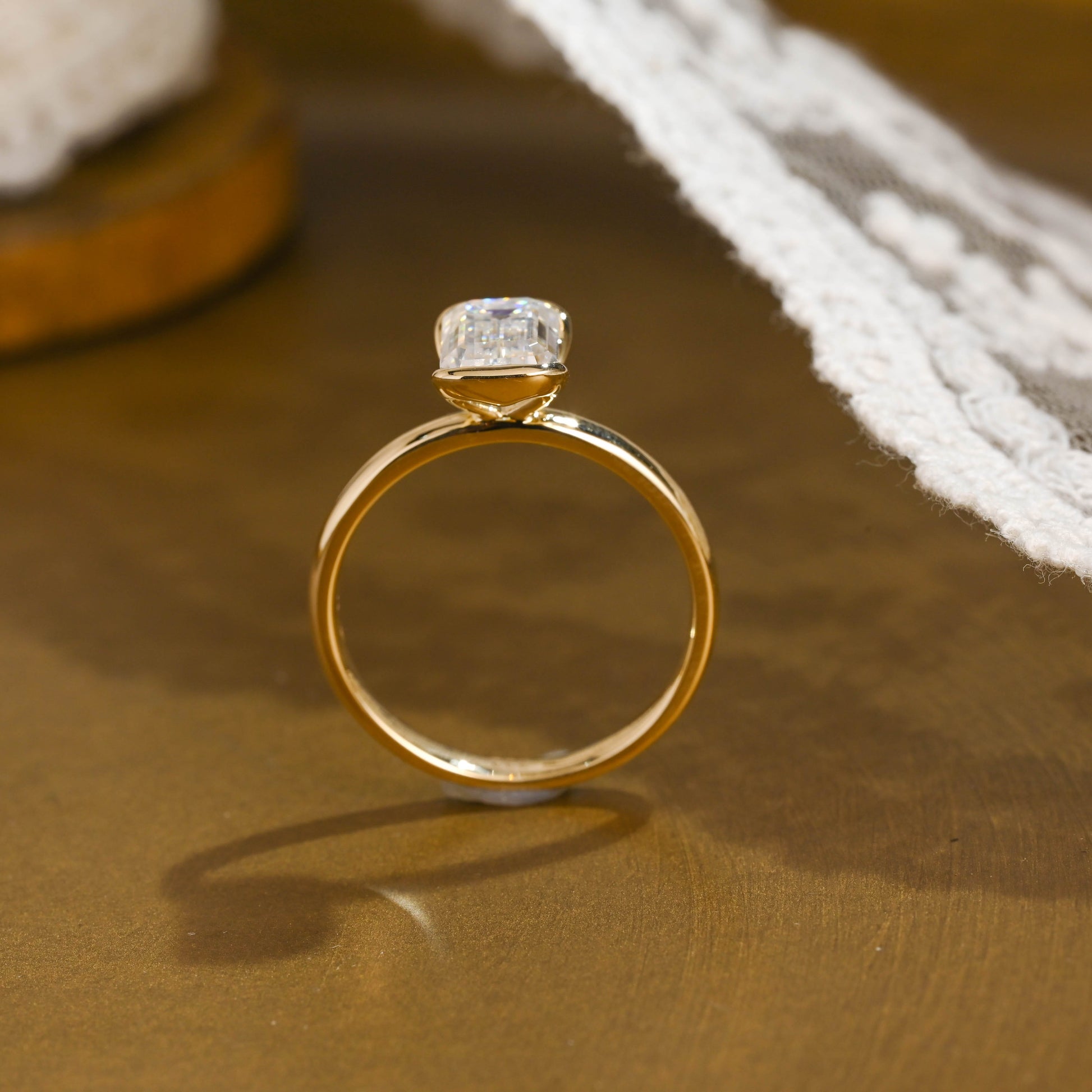 2 CT Round Three Stones Lab Grown Diamond Engagement Ring