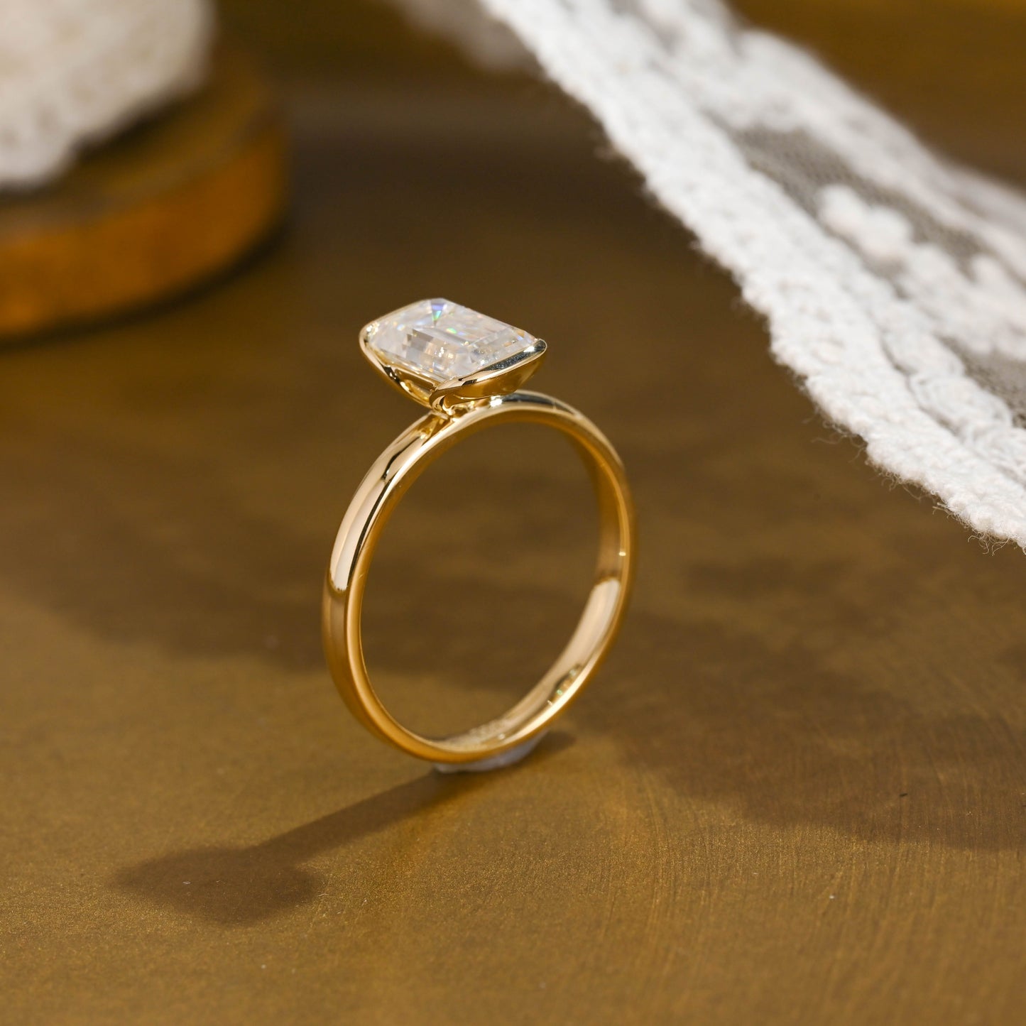 2 CT Round Three Stones Lab Grown Diamond Engagement Ring