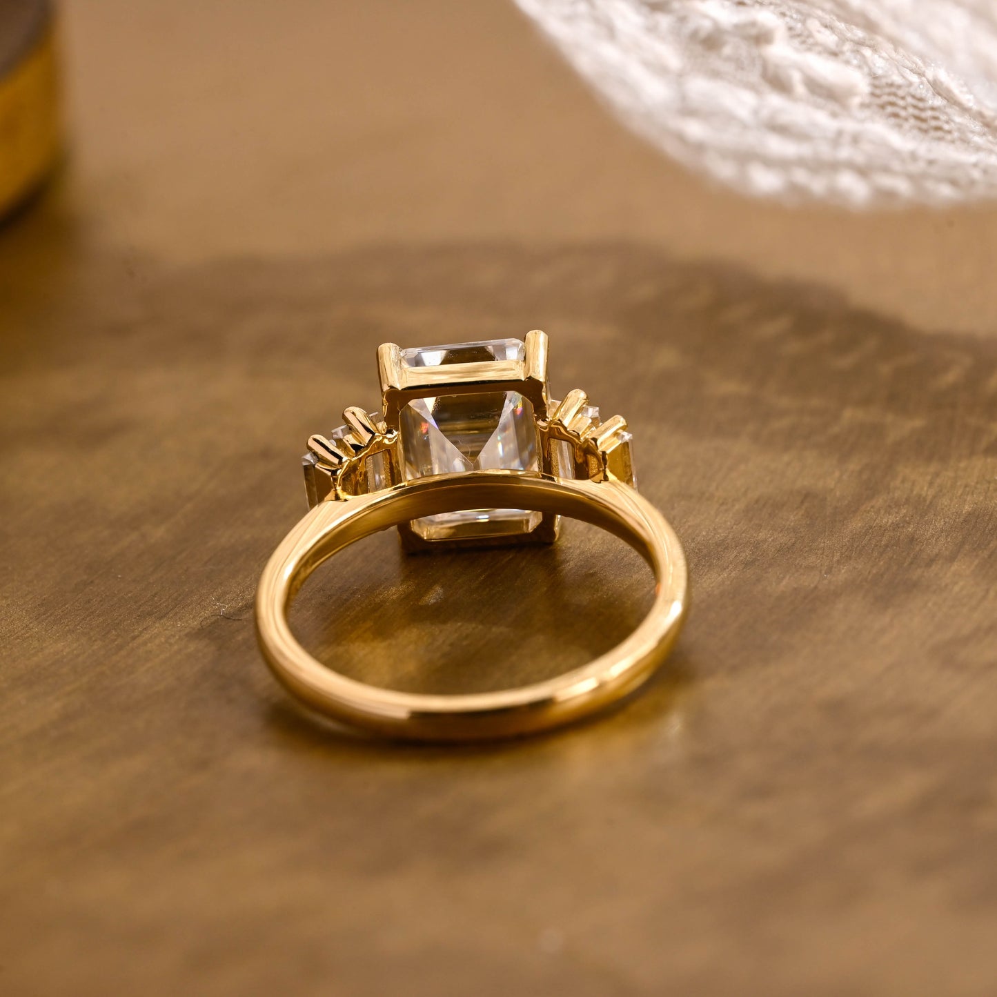 2 CT Round Three Stones Lab Grown Diamond Engagement Ring