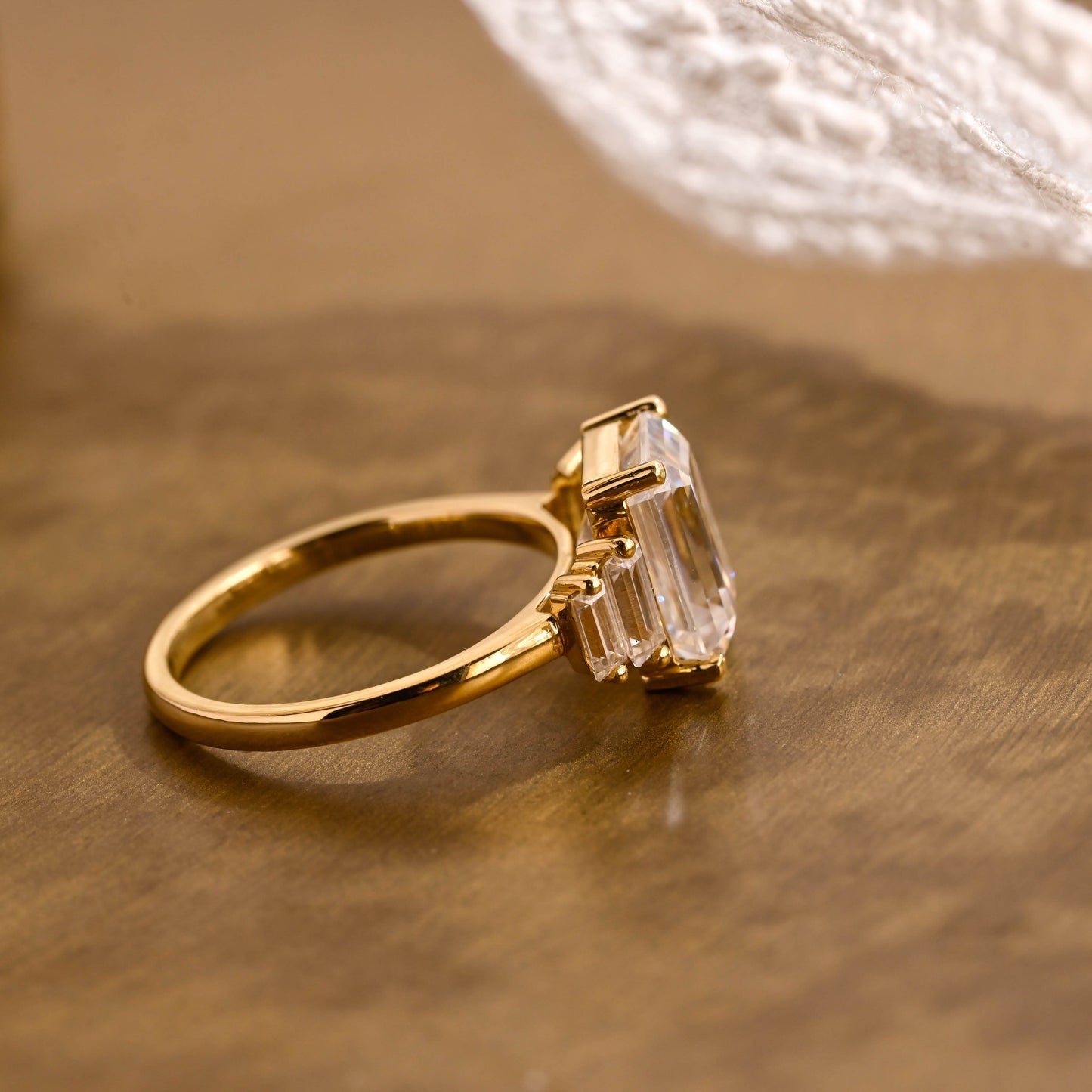 2 CT Round Three Stones Lab Grown Diamond Engagement Ring