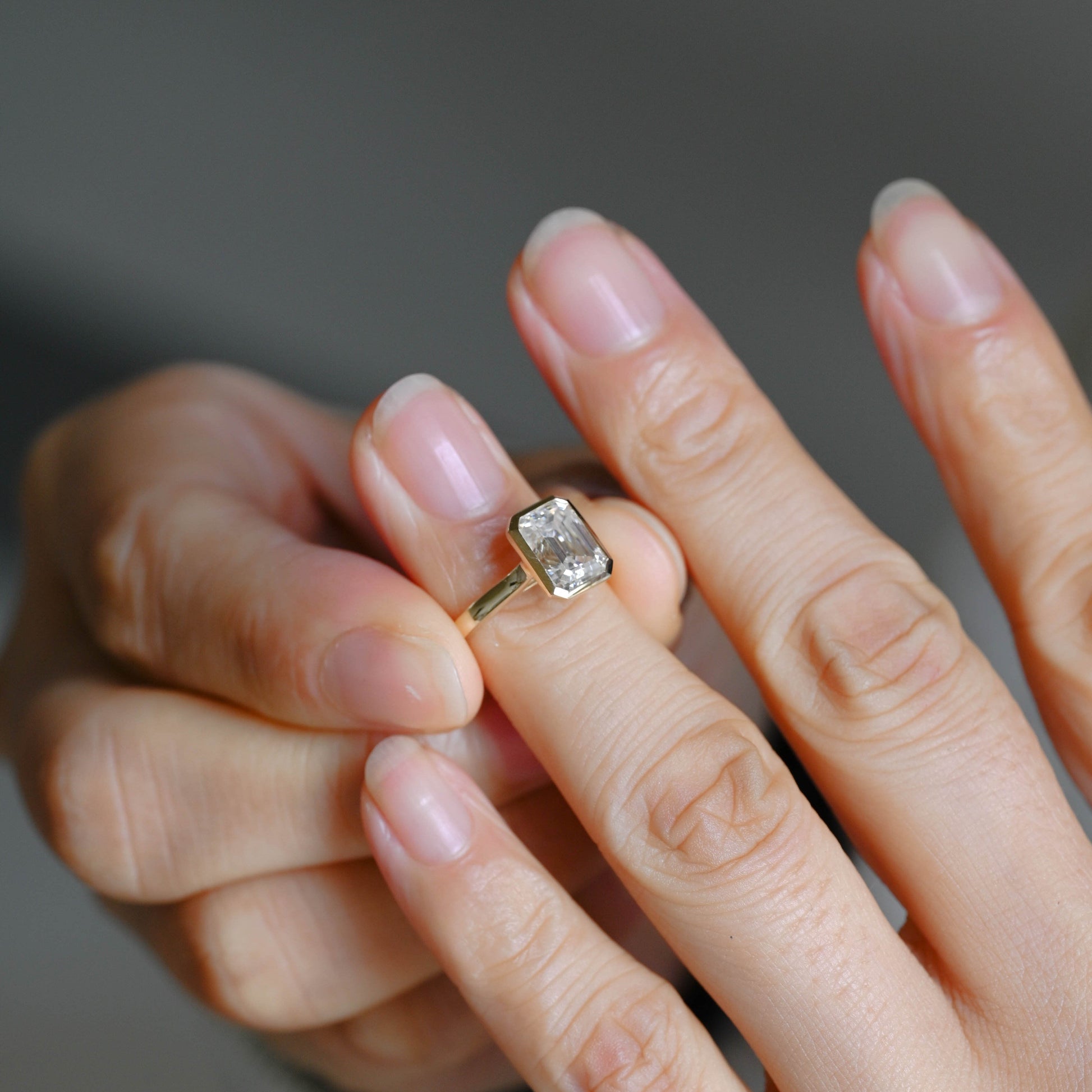 2 CT Round Three Stones Lab Grown Diamond Engagement Ring