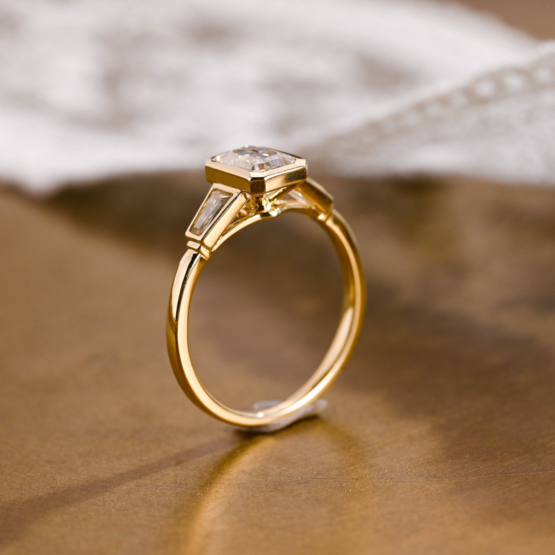 2 CT Round Three Stones Lab Grown Diamond Engagement Ring