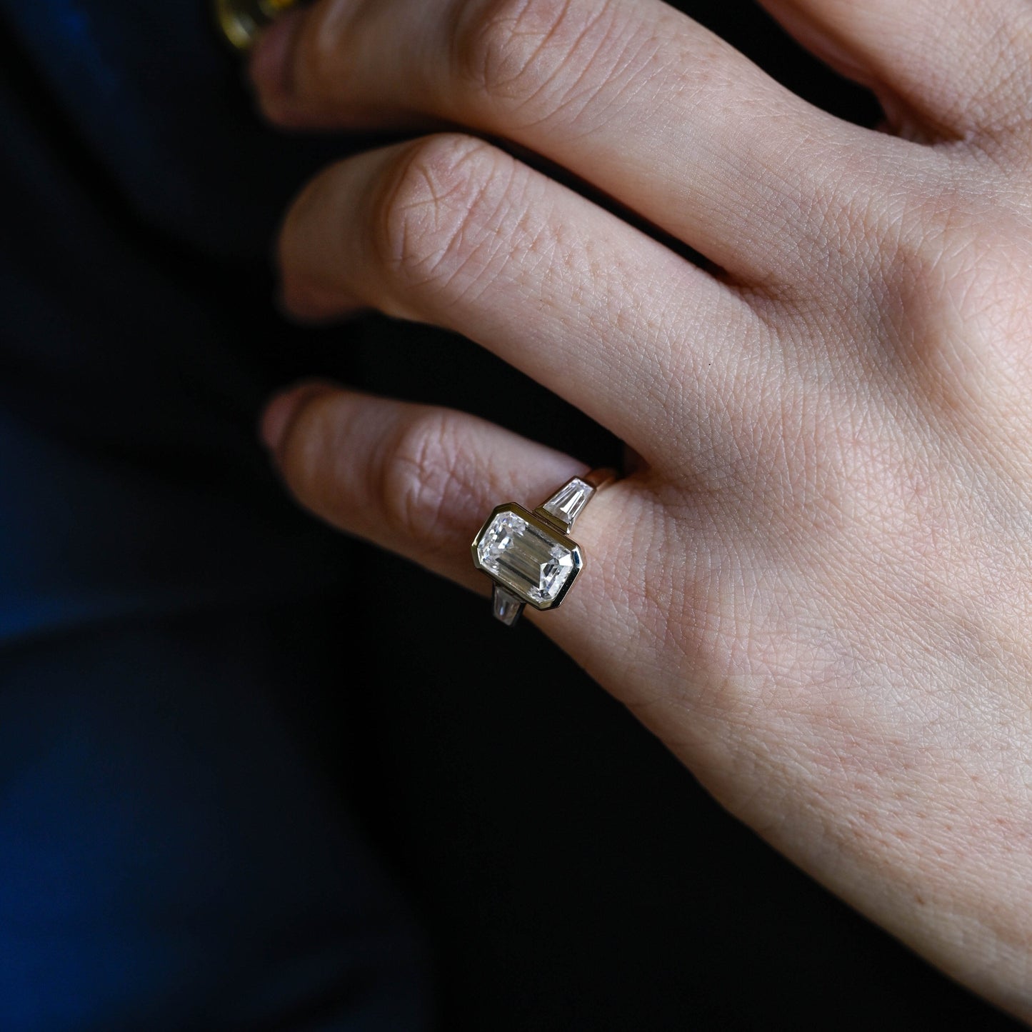 2 CT Round Three Stones Lab Grown Diamond Engagement Ring