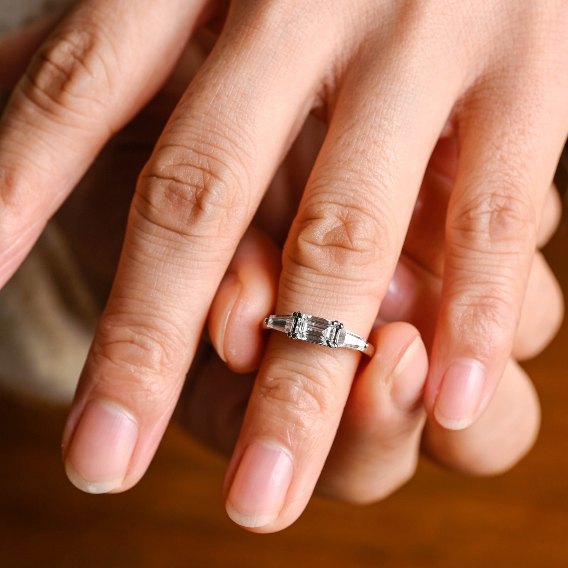 2 CT Round Three Stones Lab Grown Diamond Engagement Ring
