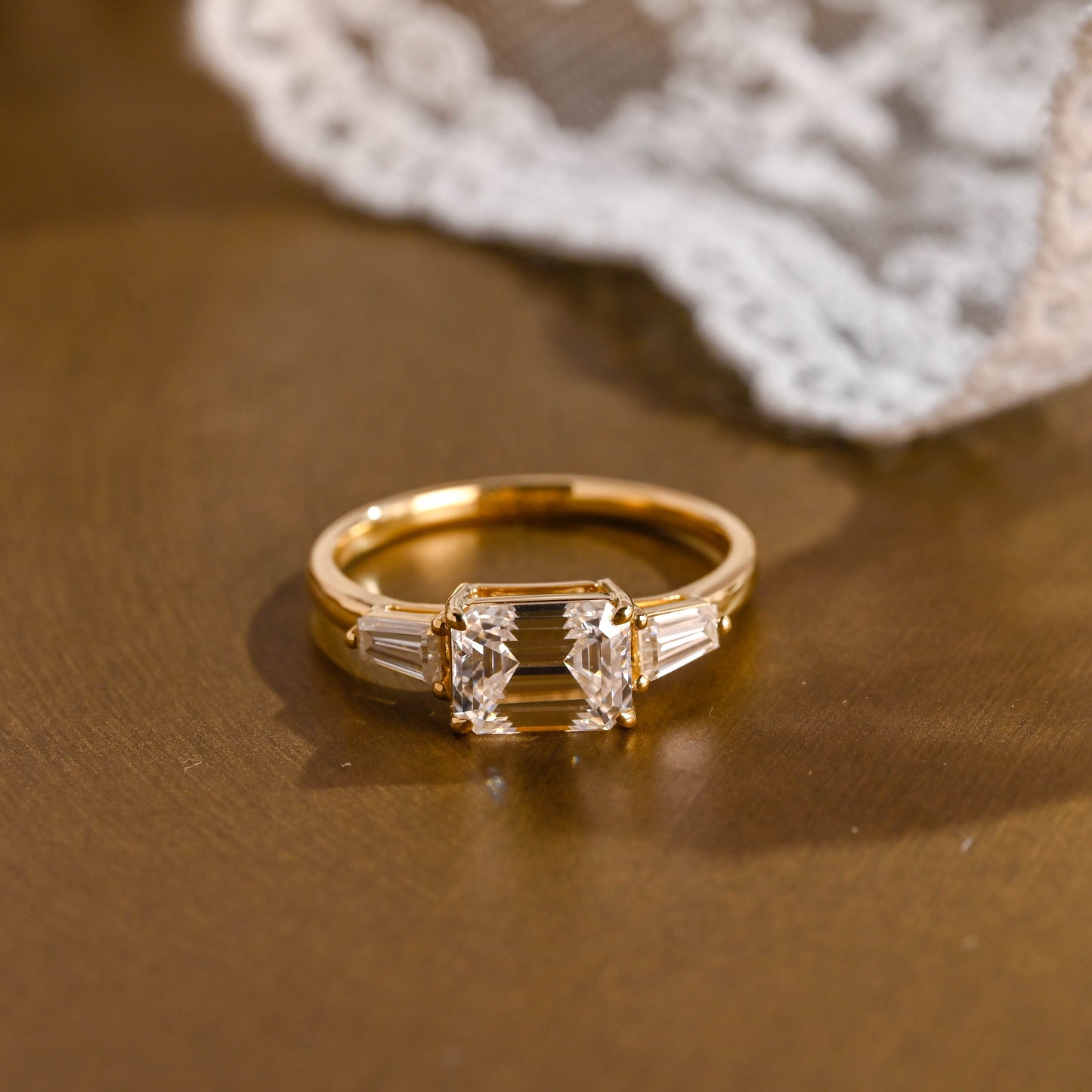 2 CT Round Three Stones Lab Grown Diamond Engagement Ring