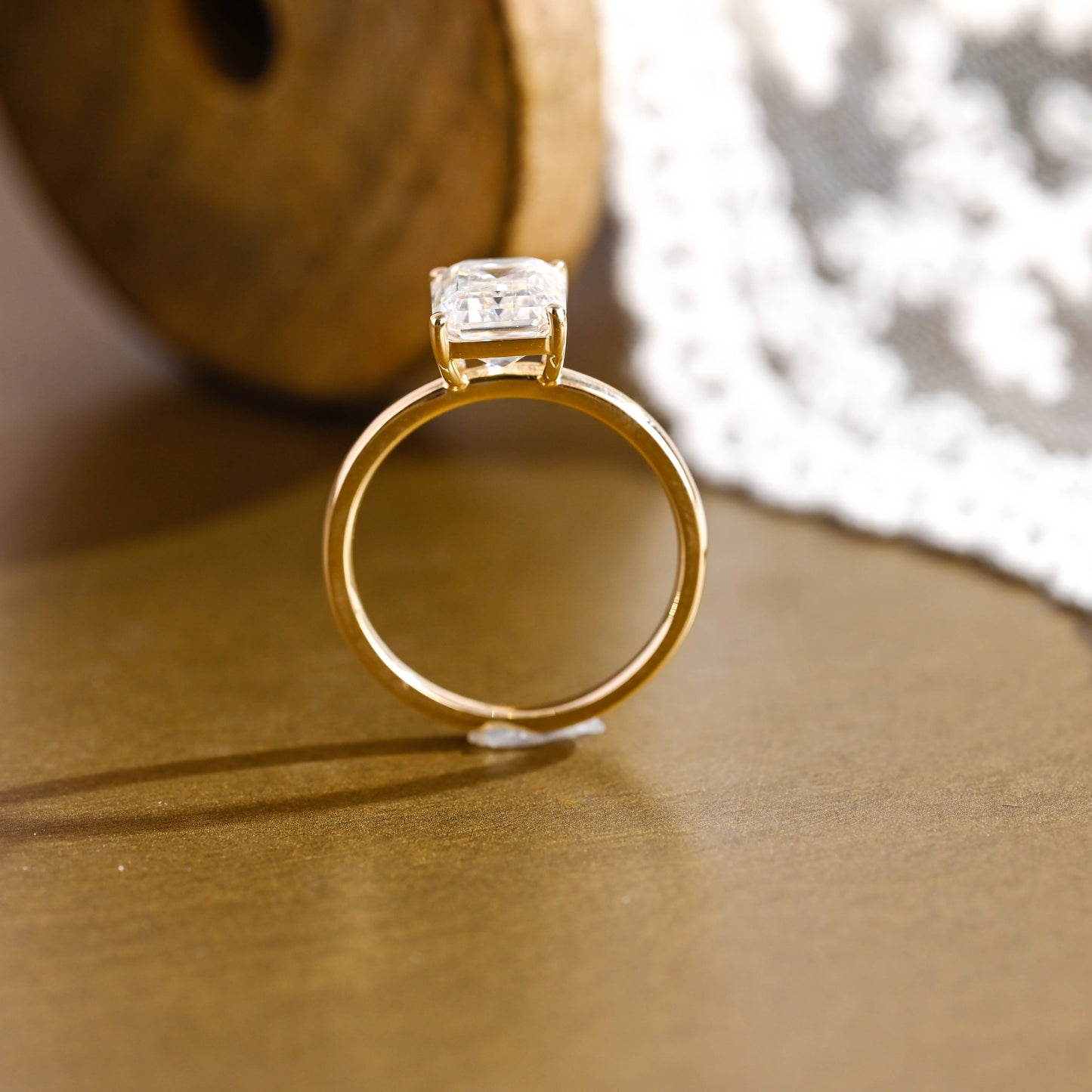 2 CT Round Three Stones Lab Grown Diamond Engagement Ring