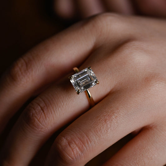 2 CT Round Three Stones Lab Grown Diamond Engagement Ring