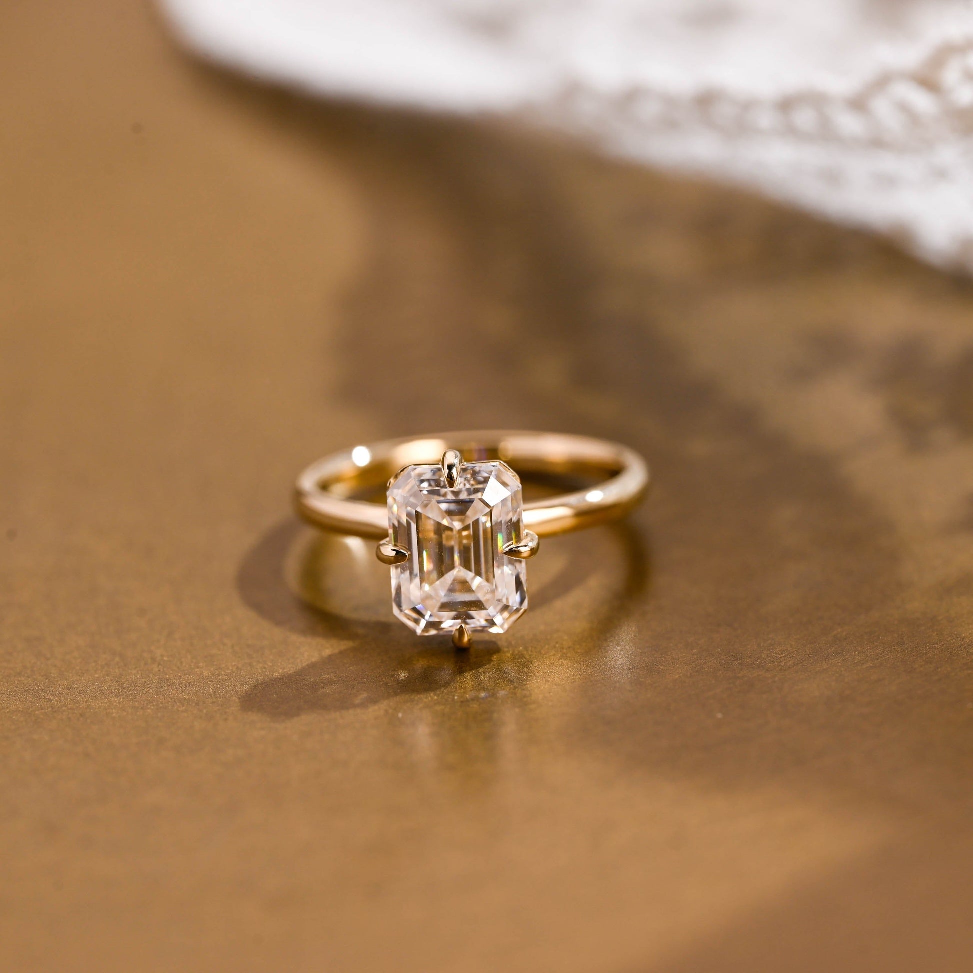 2 CT Round Three Stones Lab Grown Diamond Engagement Ring