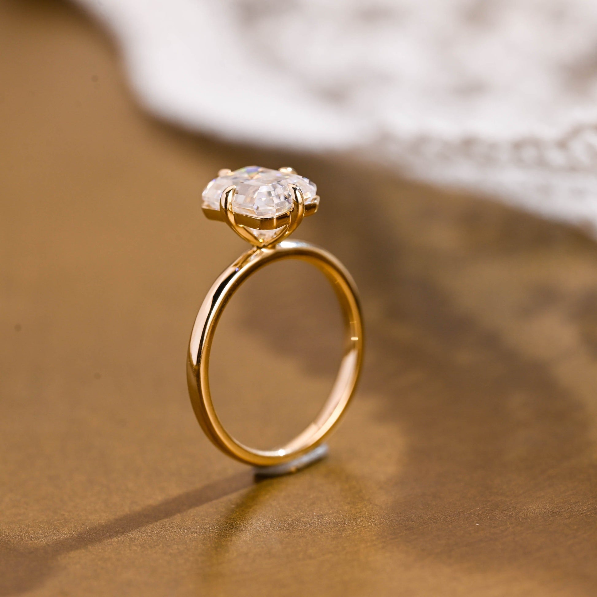 2 CT Round Three Stones Lab Grown Diamond Engagement Ring