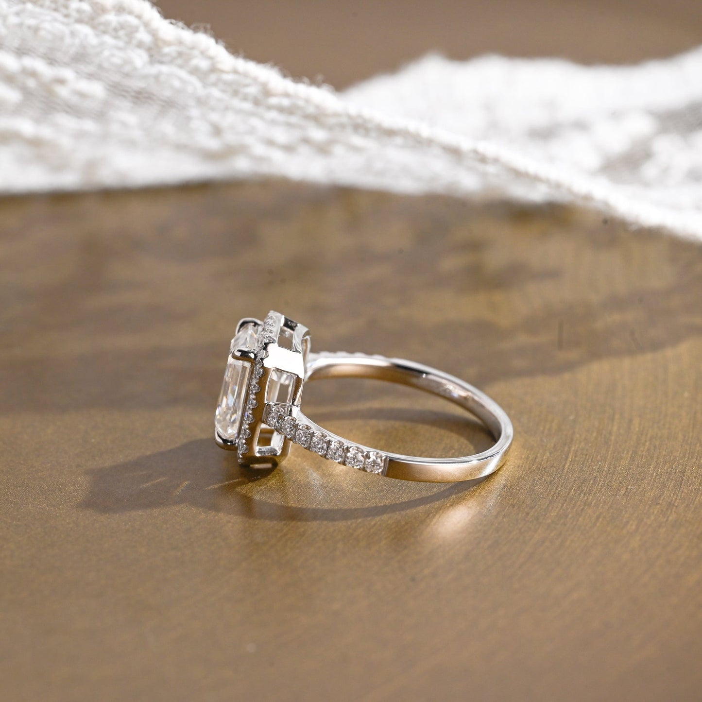 2 CT Round Three Stones Lab Grown Diamond Engagement Ring