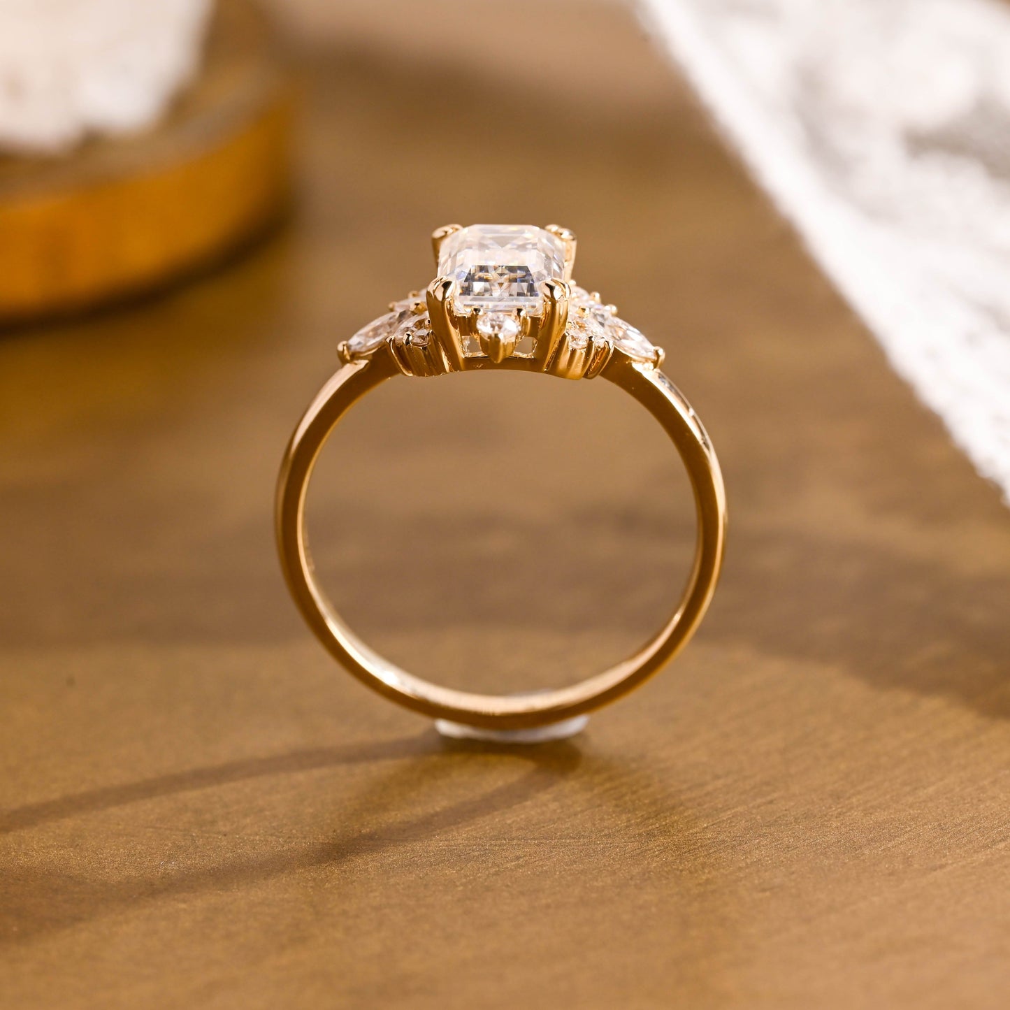 2 CT Round Three Stones Lab Grown Diamond Engagement Ring