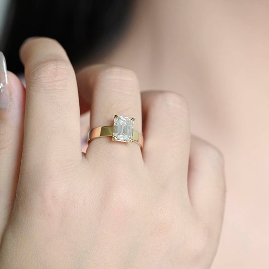 2 CT Round Three Stones Lab Grown Diamond Engagement Ring
