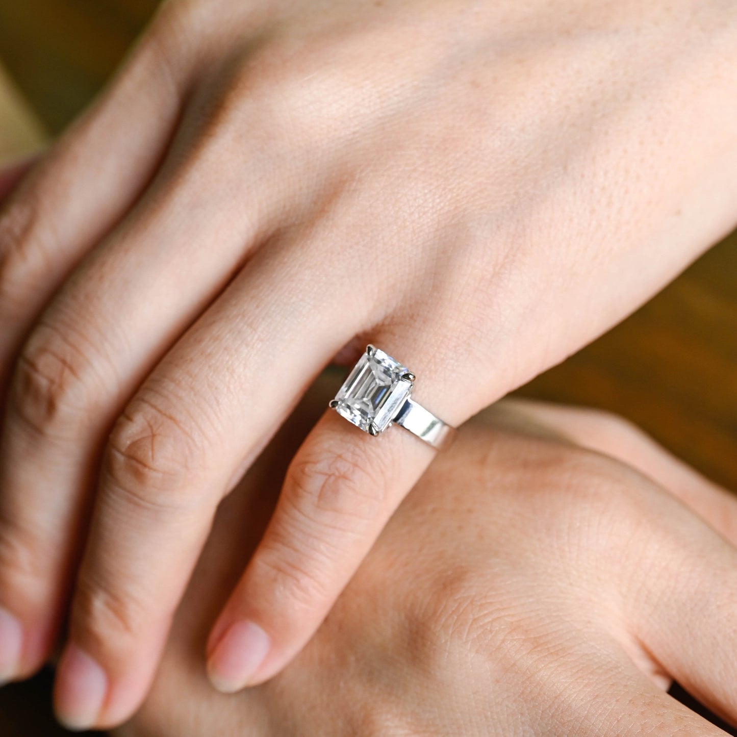2 CT Round Three Stones Lab Grown Diamond Engagement Ring
