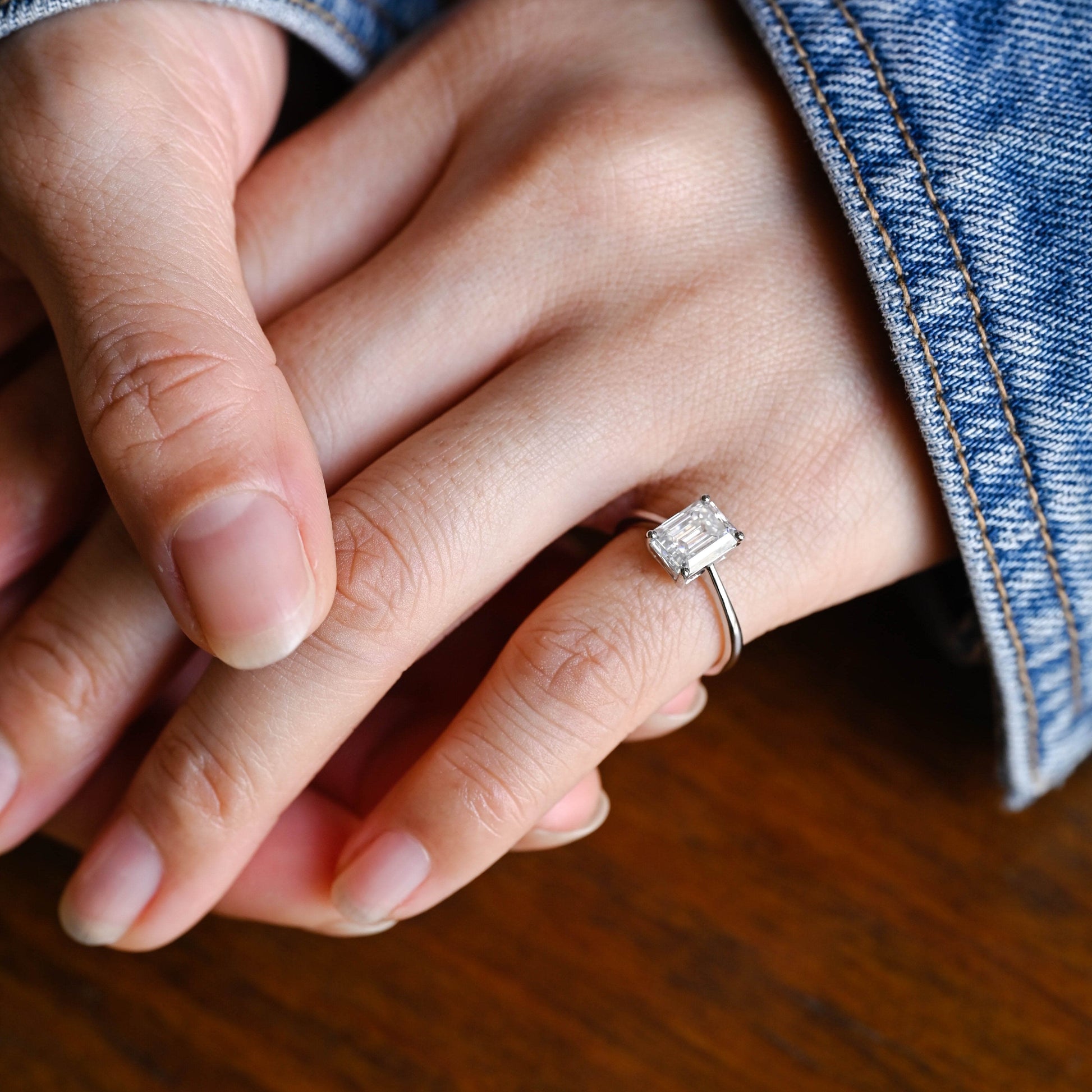 2 CT Round Three Stones Lab Grown Diamond Engagement Ring