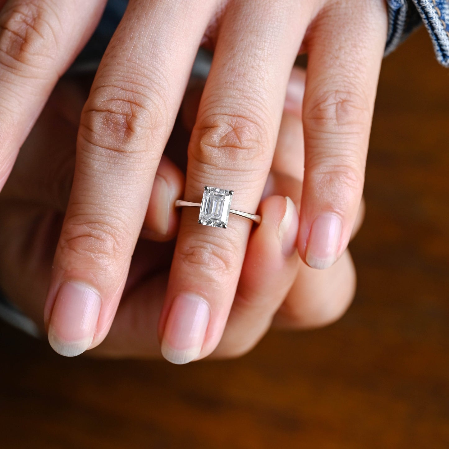 2 CT Round Three Stones Lab Grown Diamond Engagement Ring