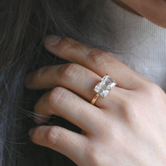 2 CT Round Three Stones Lab Grown Diamond Engagement Ring
