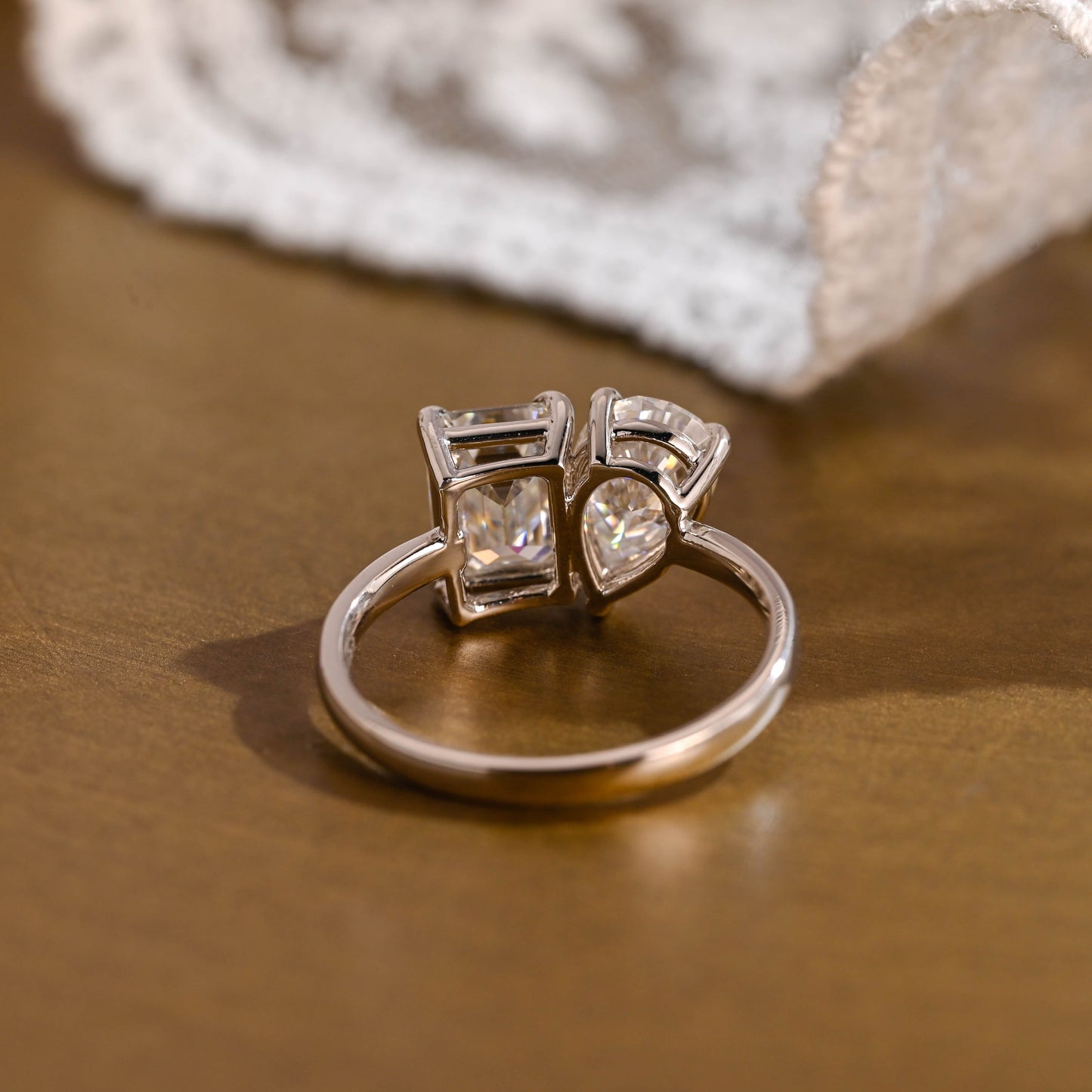2 CT Round Three Stones Lab Grown Diamond Engagement Ring