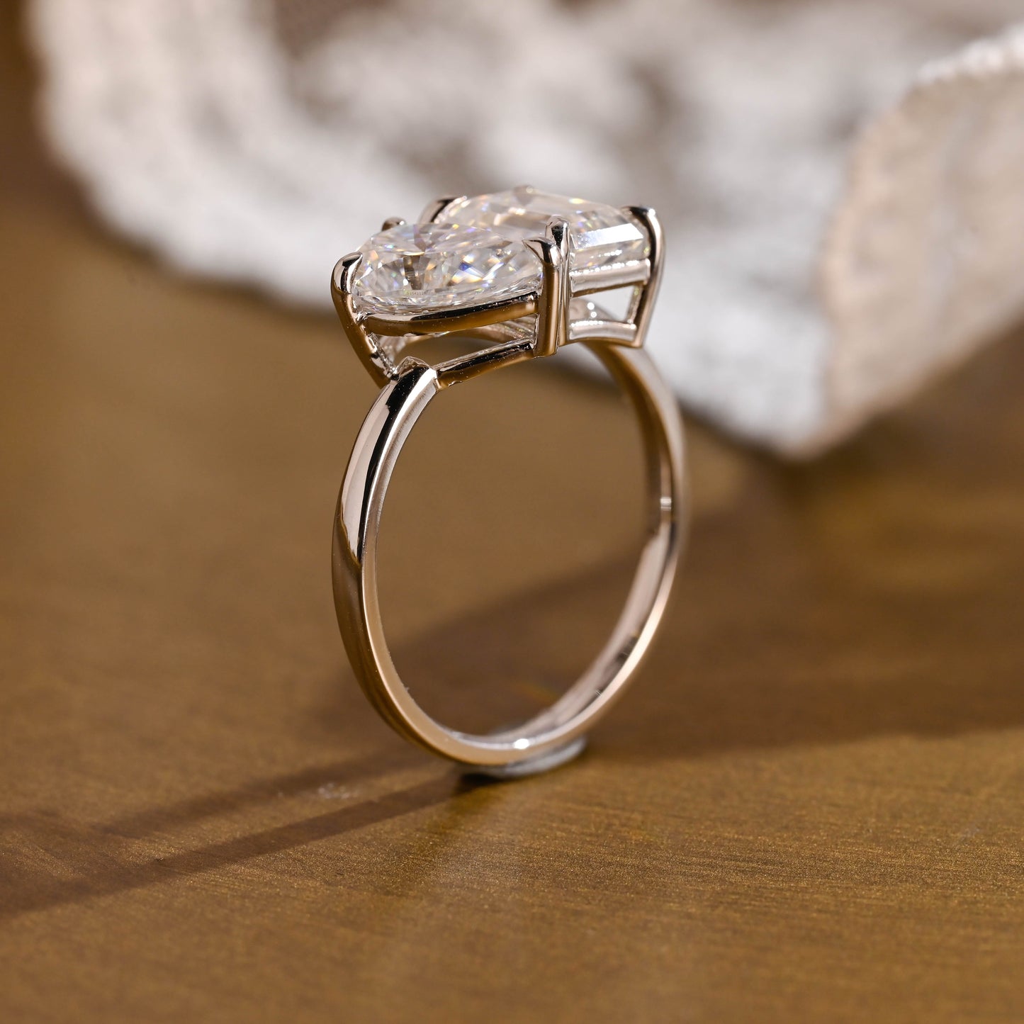 2 CT Round Three Stones Lab Grown Diamond Engagement Ring